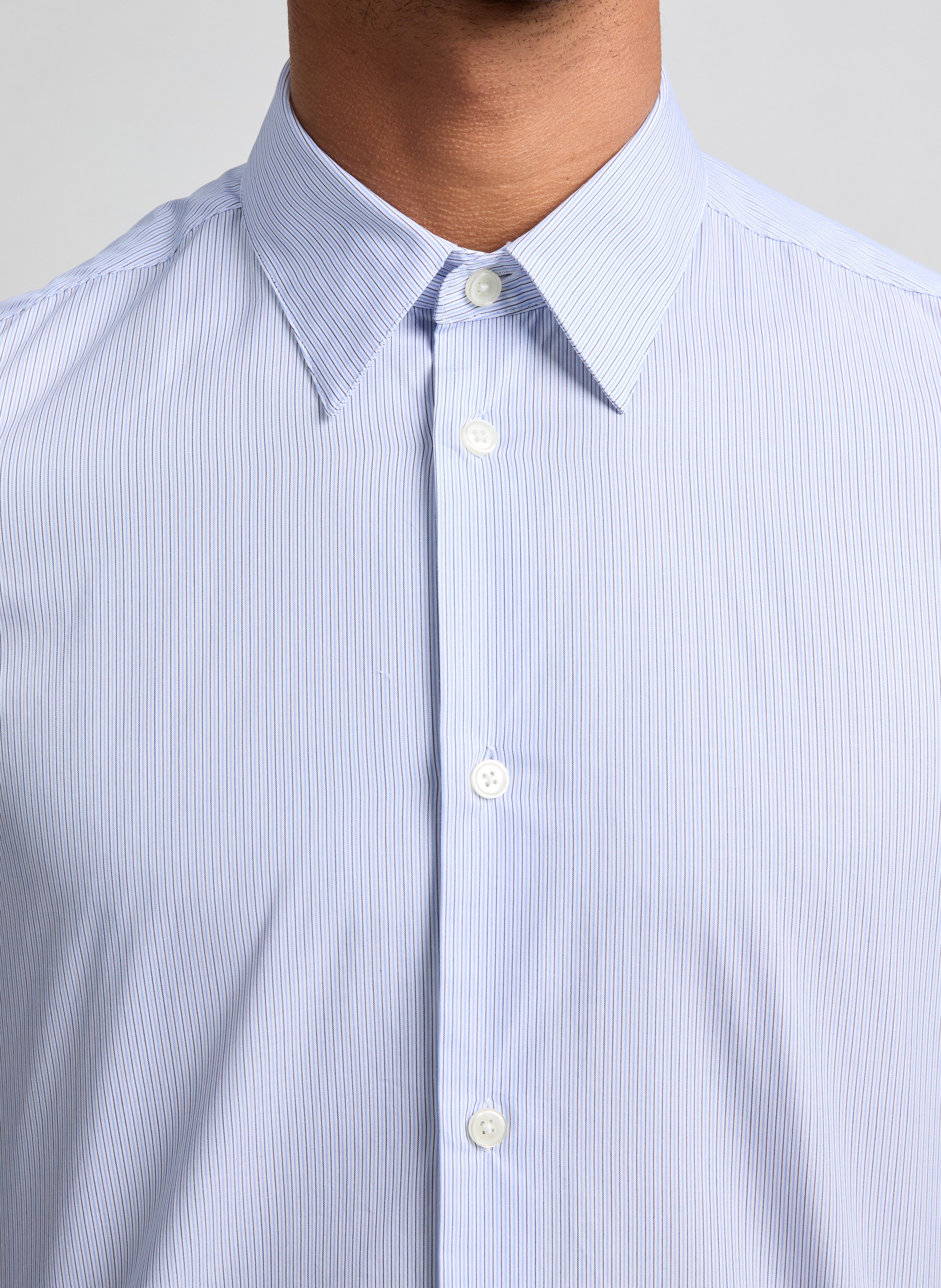 Chemise rayée en coton AU PRINTEMPS PARIS Bleu