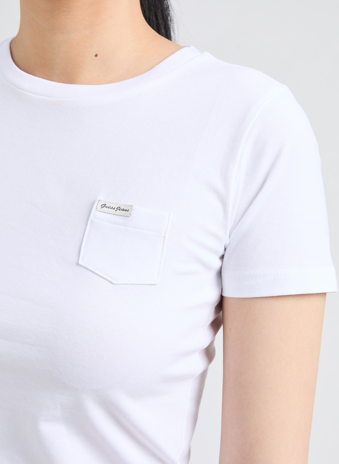 T-shirt coupe droite GUESS Blanc