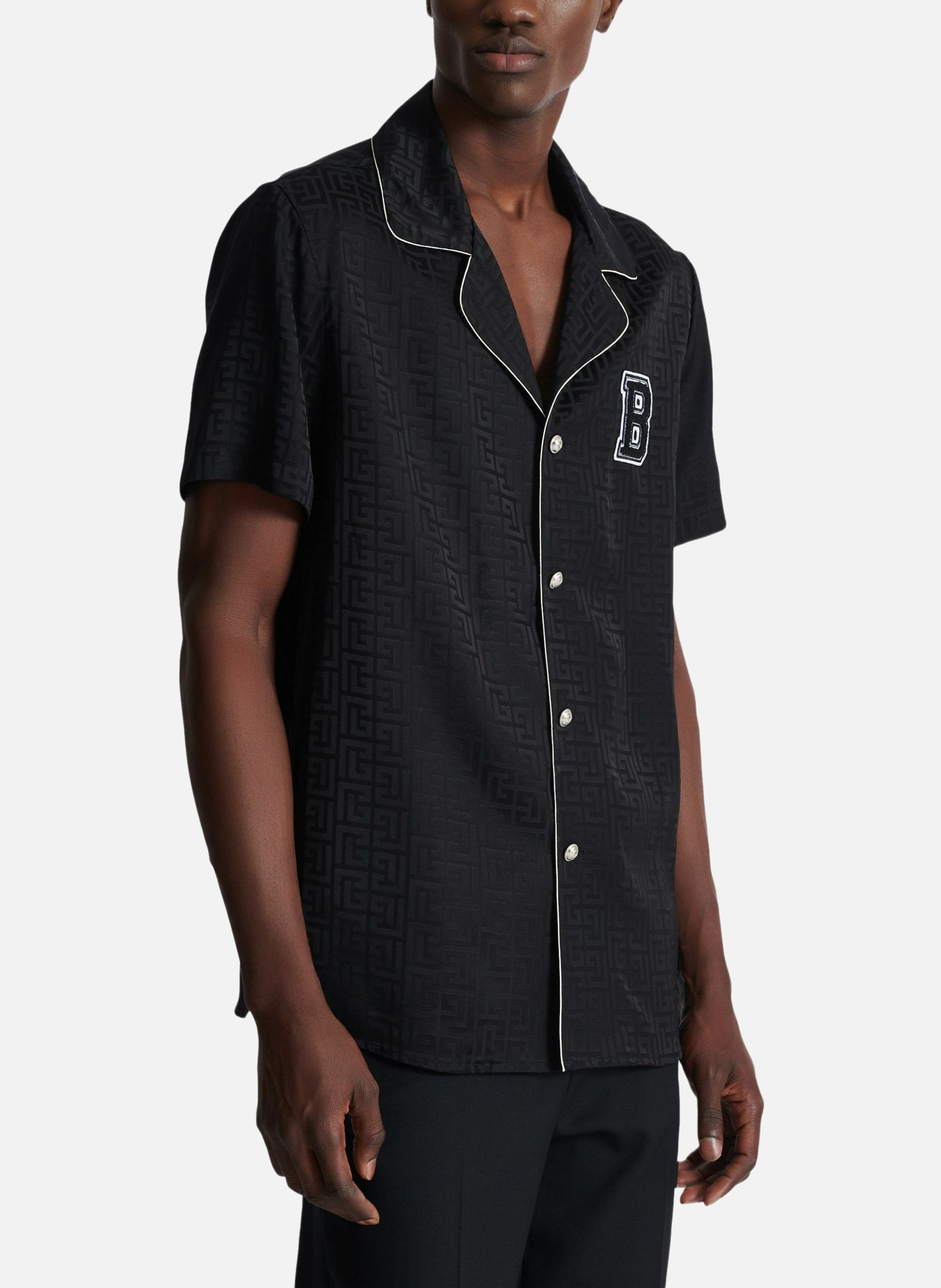 Chemise pyjama balmain varsity BALMAIN Noir