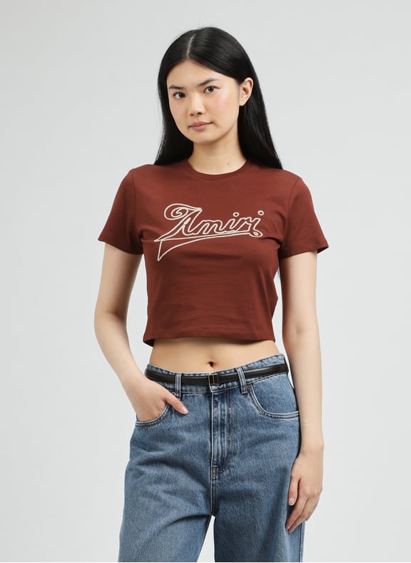 Top en coton Marron by AMIRI AMIRI Top en coton Marron