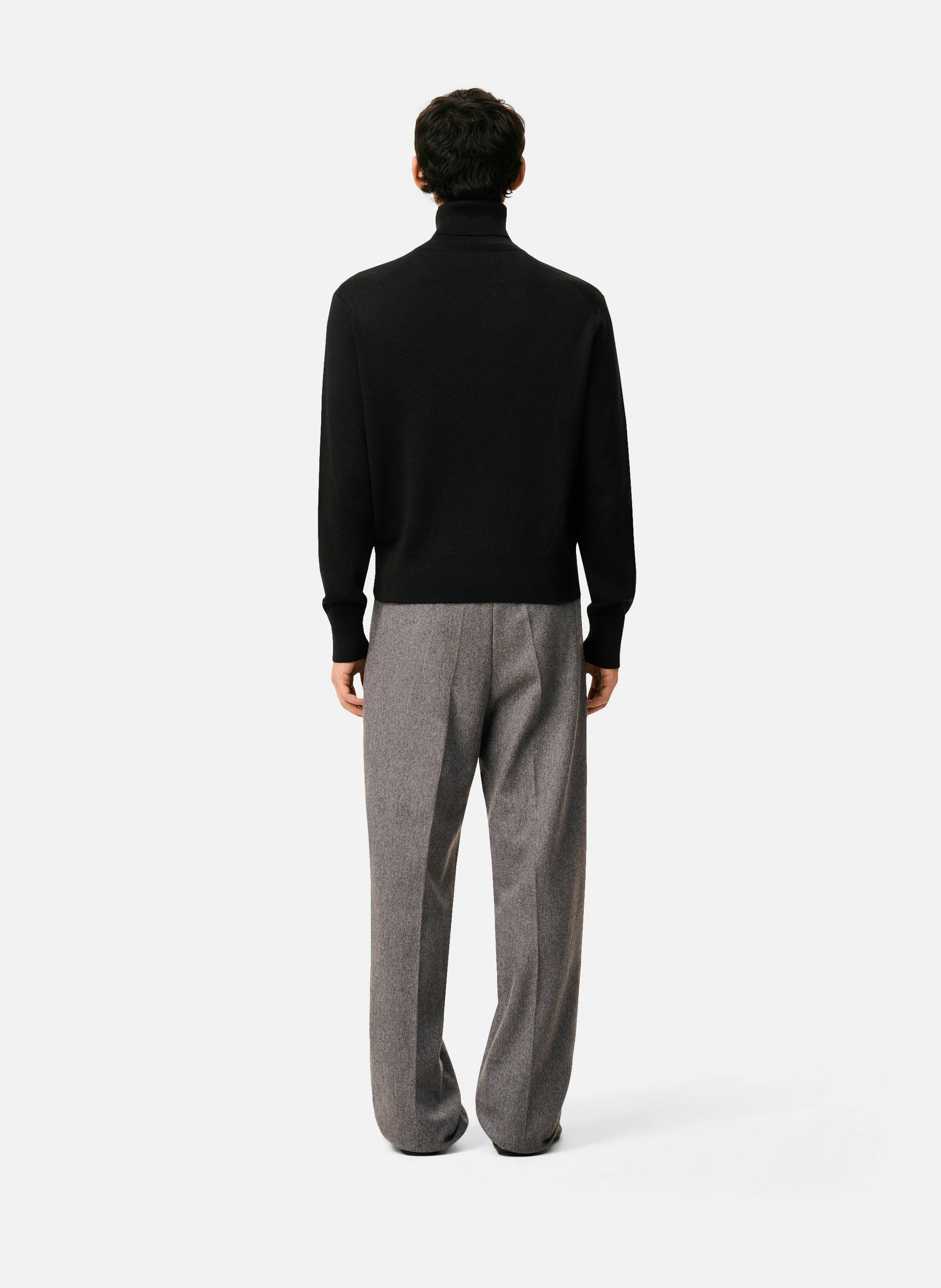 Pull col roulé ami de coeur en laine AMI PARIS Noir