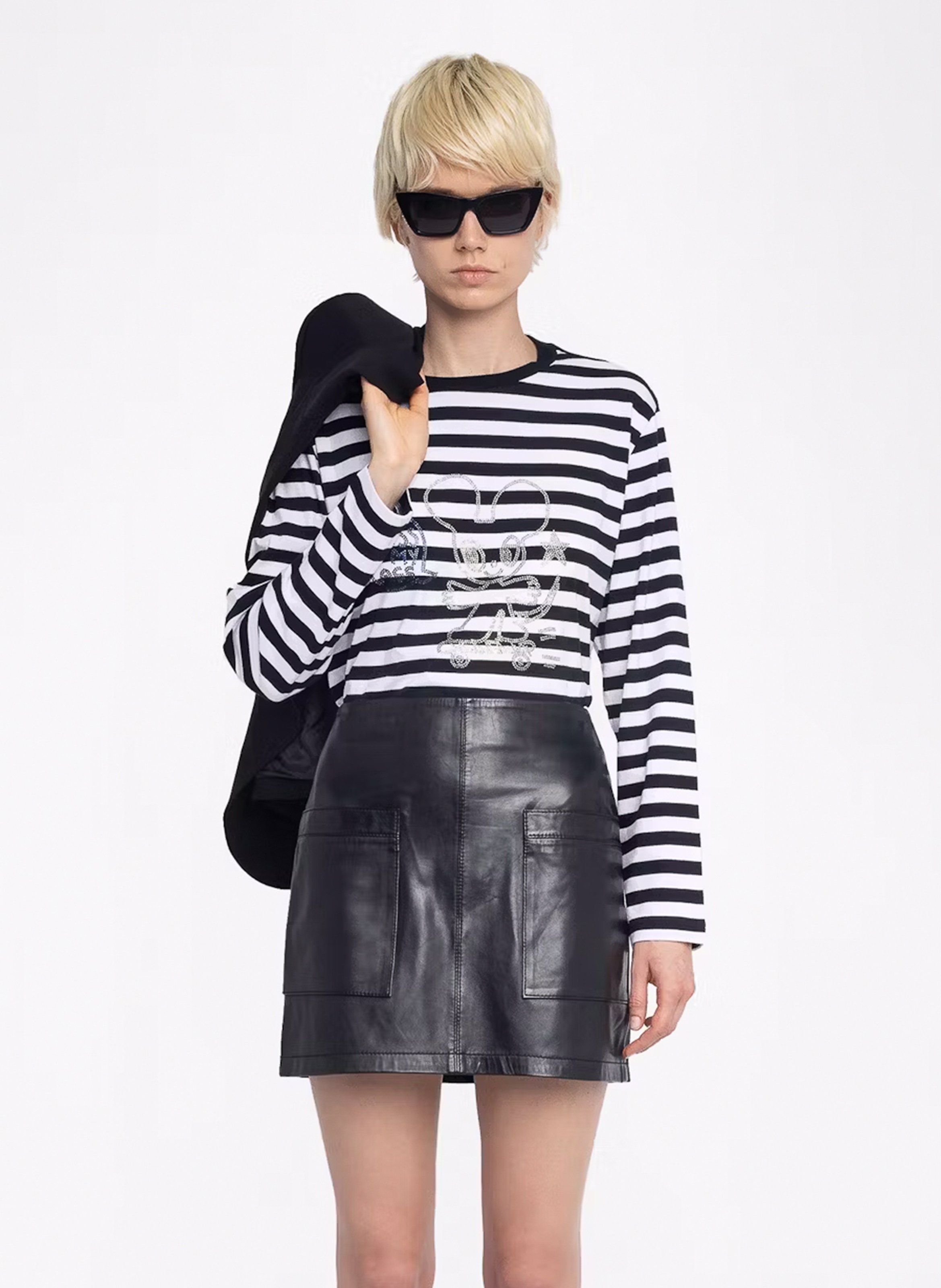 ZADIG&VOLTAIRE Tee-shirt droit en coton edwini Noir