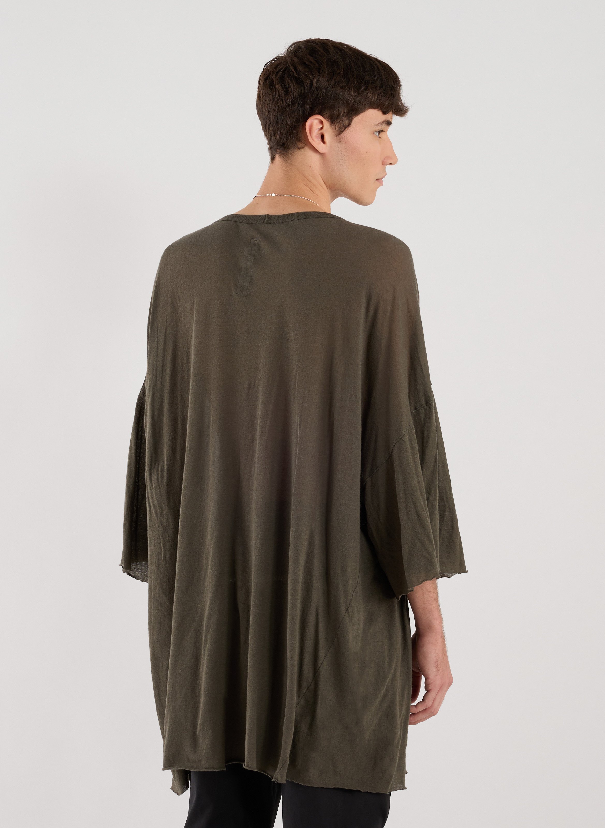 Loose cotton T-shirt RICK OWENS Green
