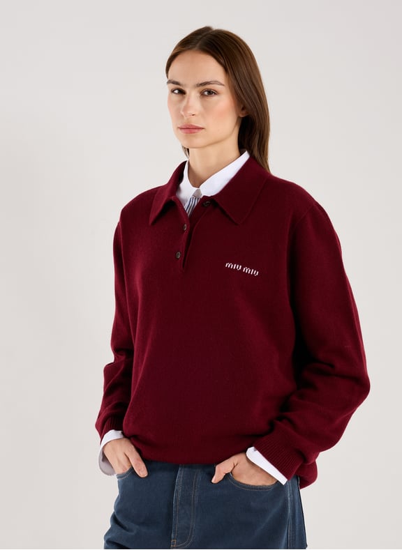 Pull Maglieria en cachemire Rouge by MIU MIU MIU MIU Pull Maglieria en cachemire Rouge