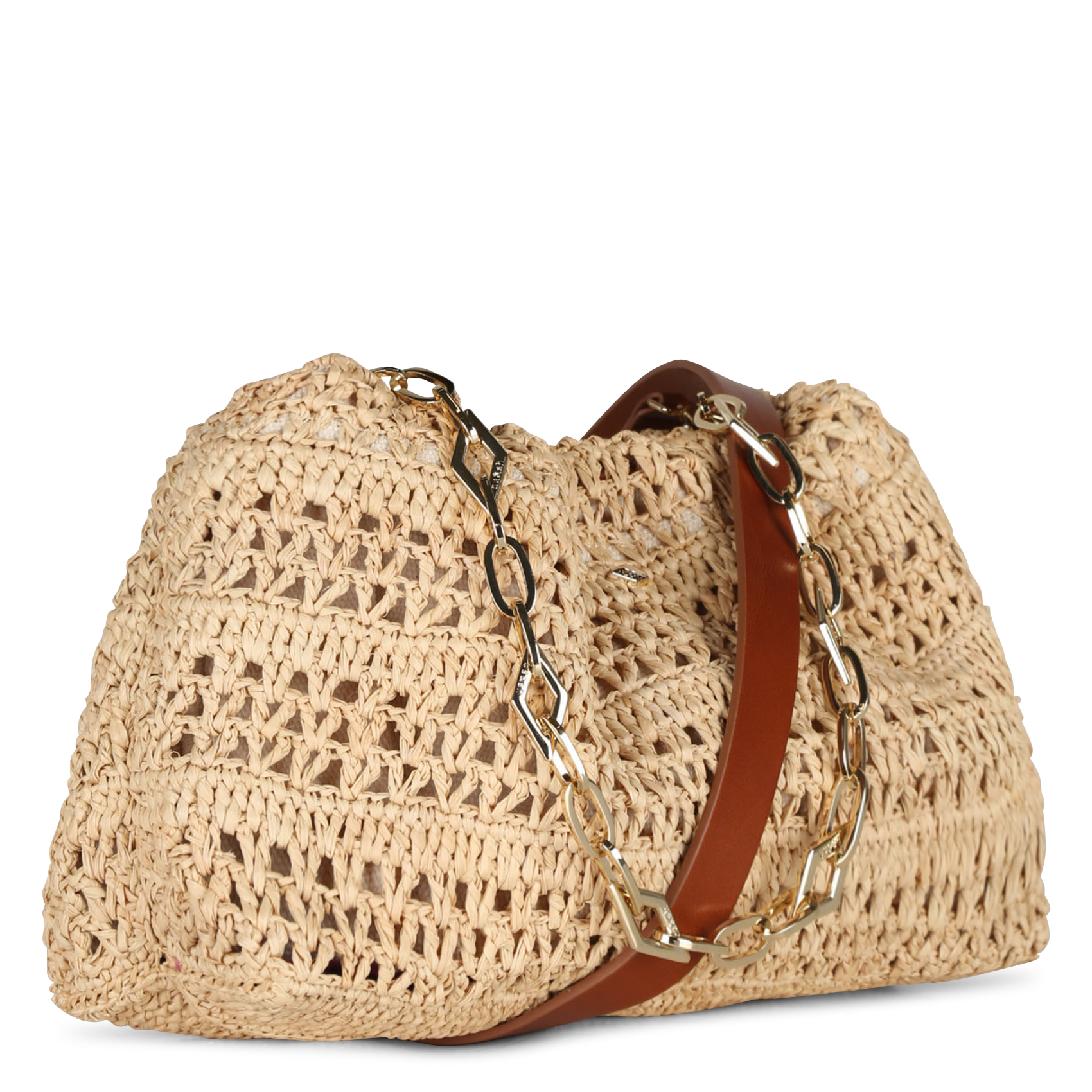 Sac bandoulière en raphia june BA&SH Marron