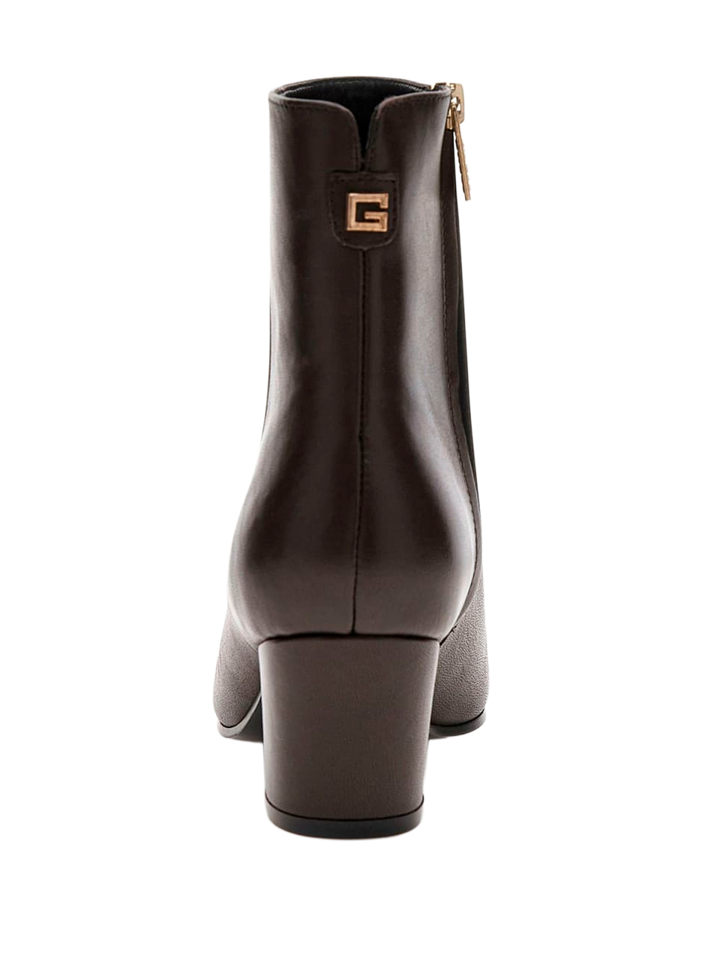 Cowhide leather ankle boots GUESS Brown