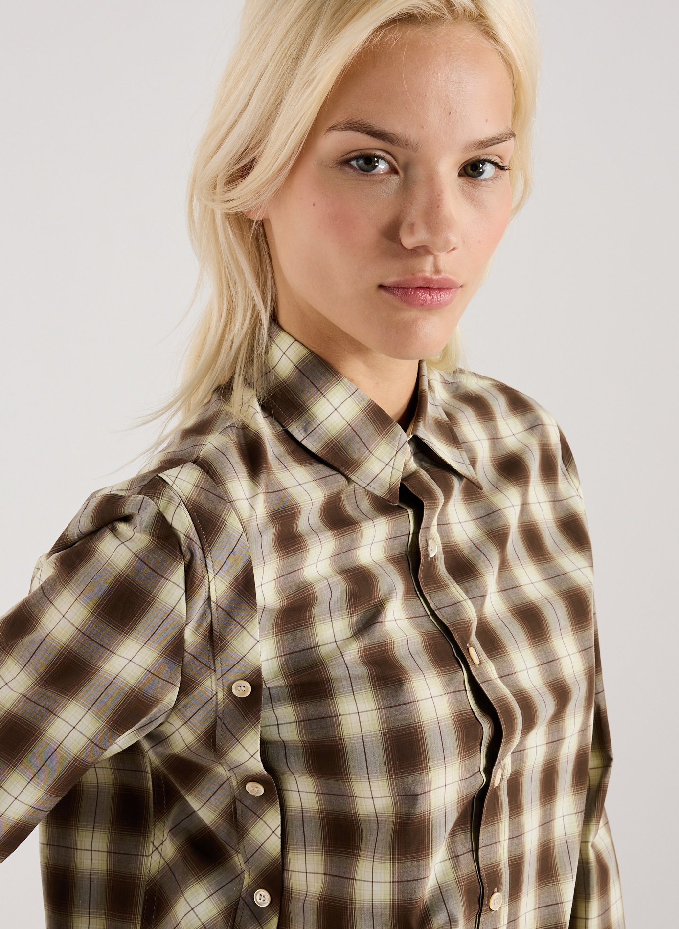 Straight cotton check shirt EENK Multicolour