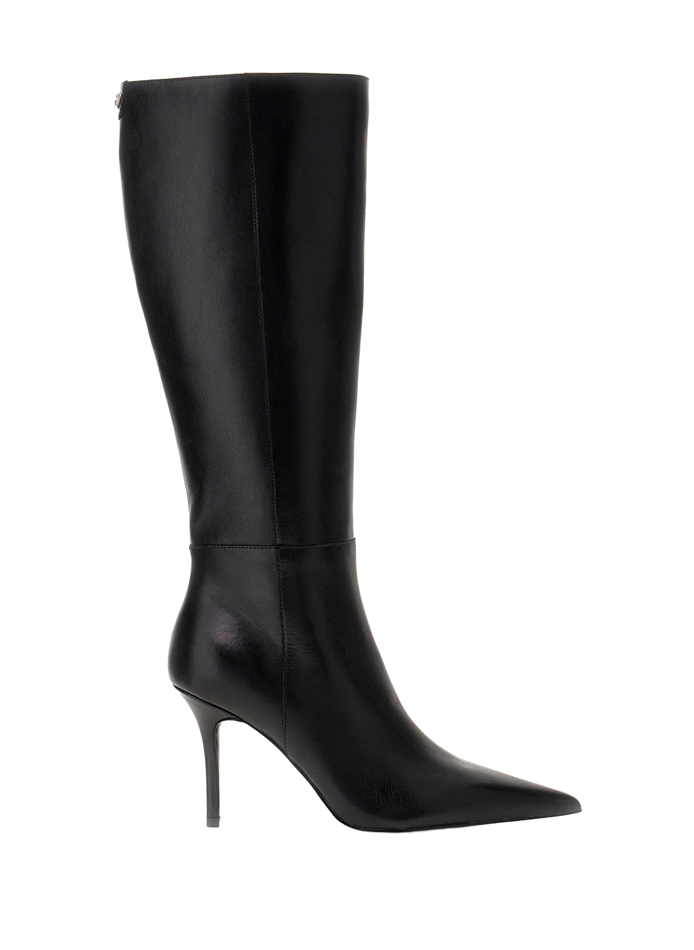 GUESS Bottines hautes Gressa en cuir Black