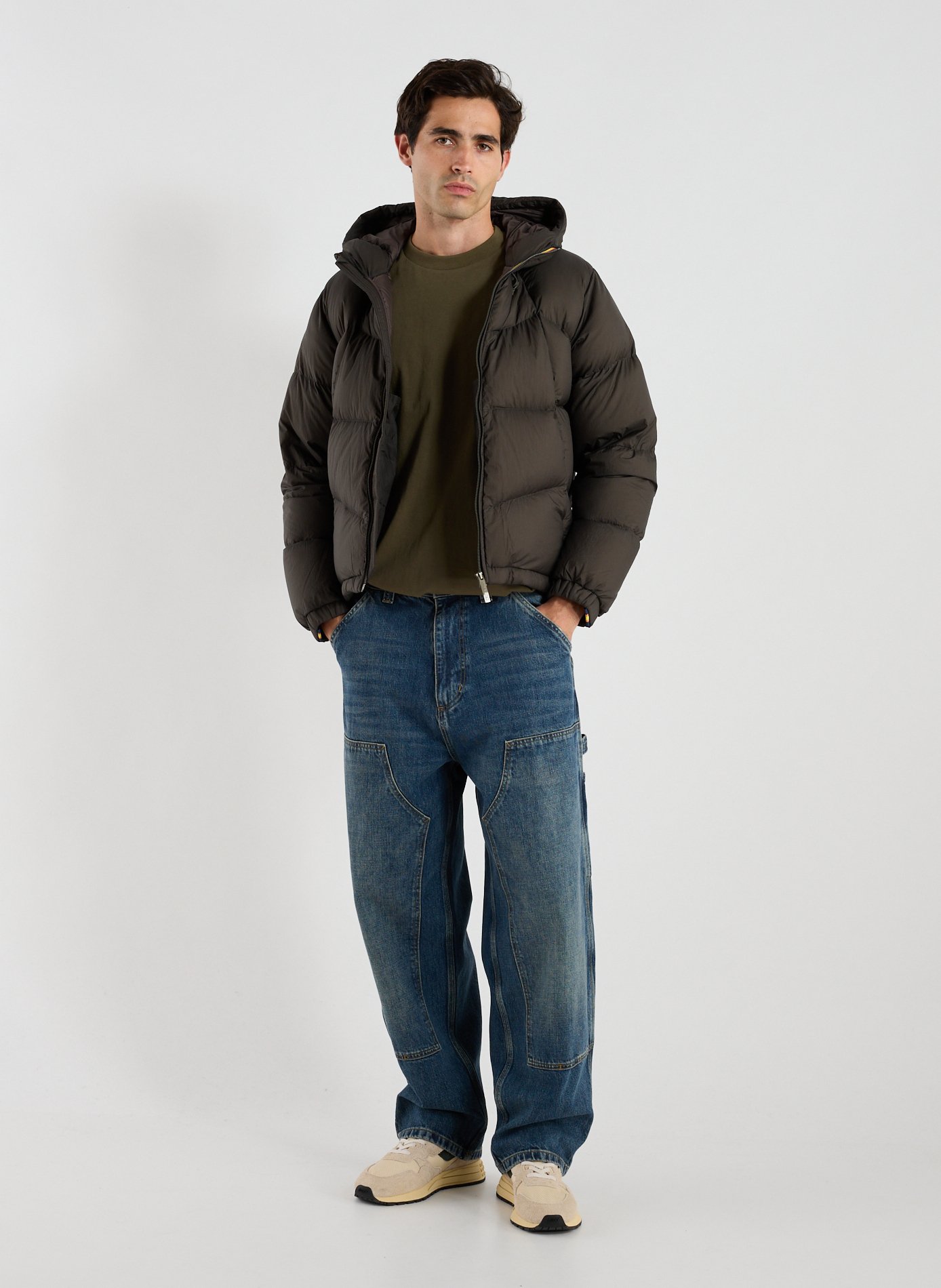 Doudoune matelassée à capuche K-WAY Kaki