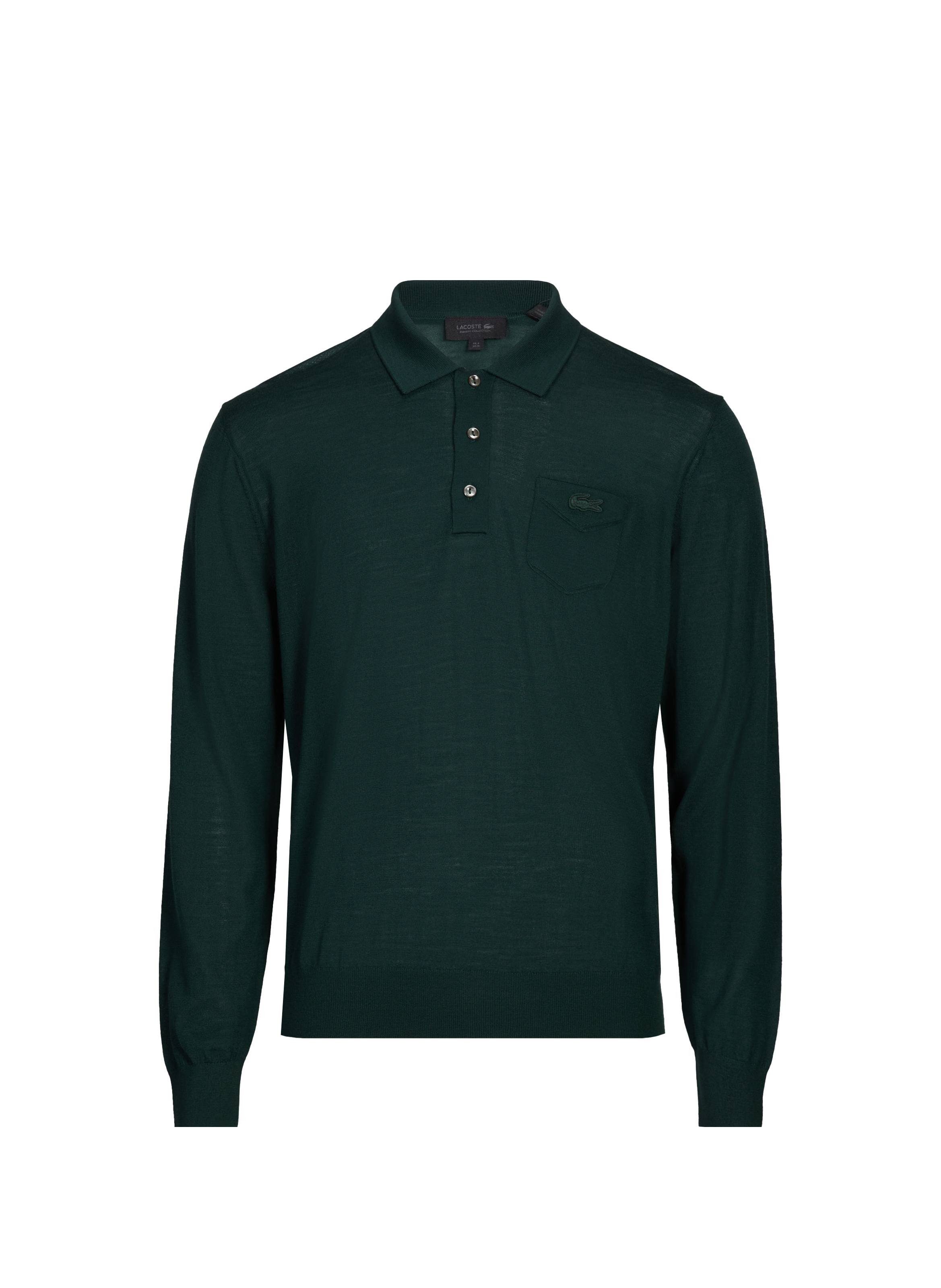 LACOSTE Wool polo neck sweater Green