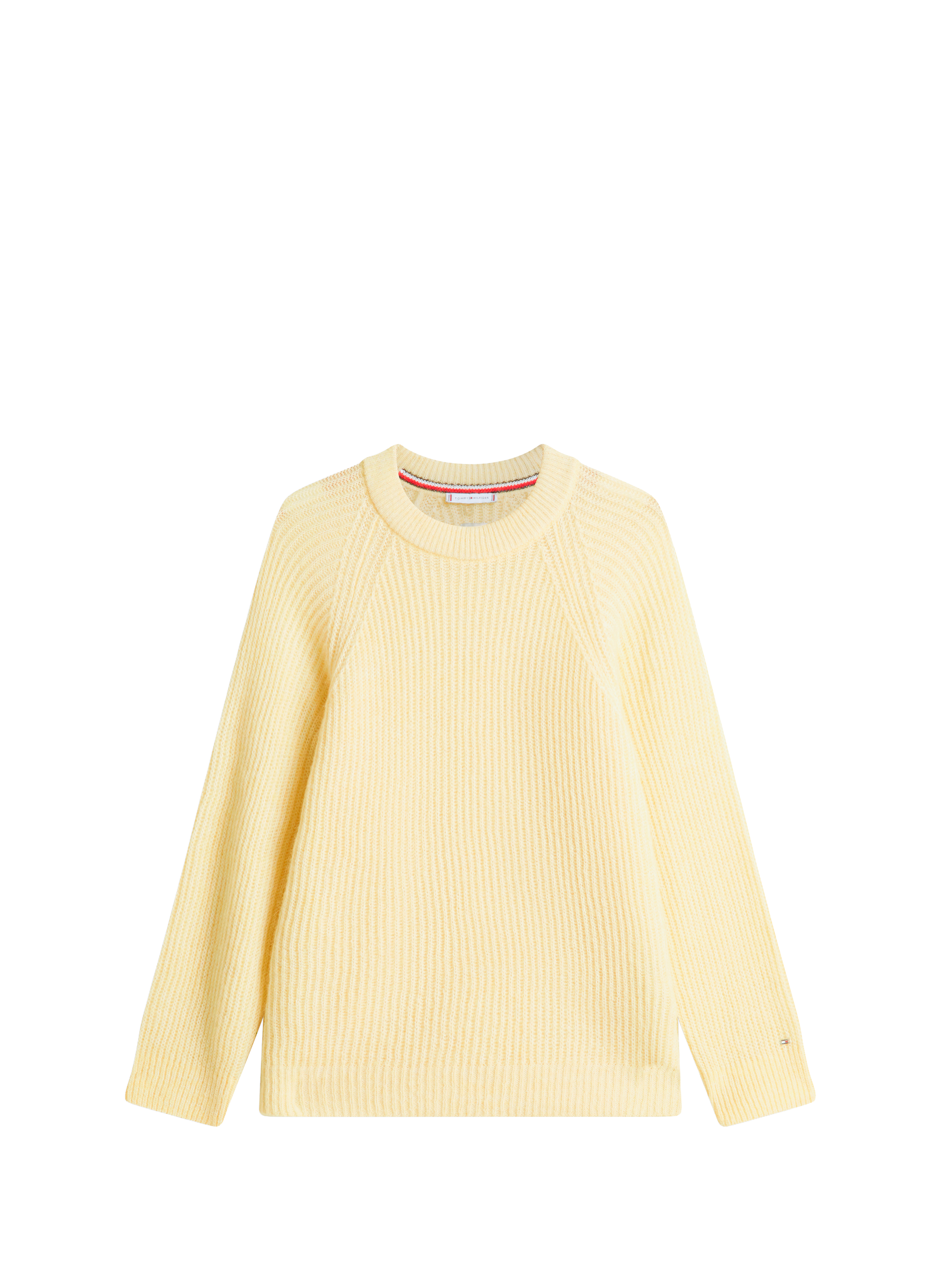 Pull col rond ample en alpaga mélangé TOMMY HILFIGER Jaune