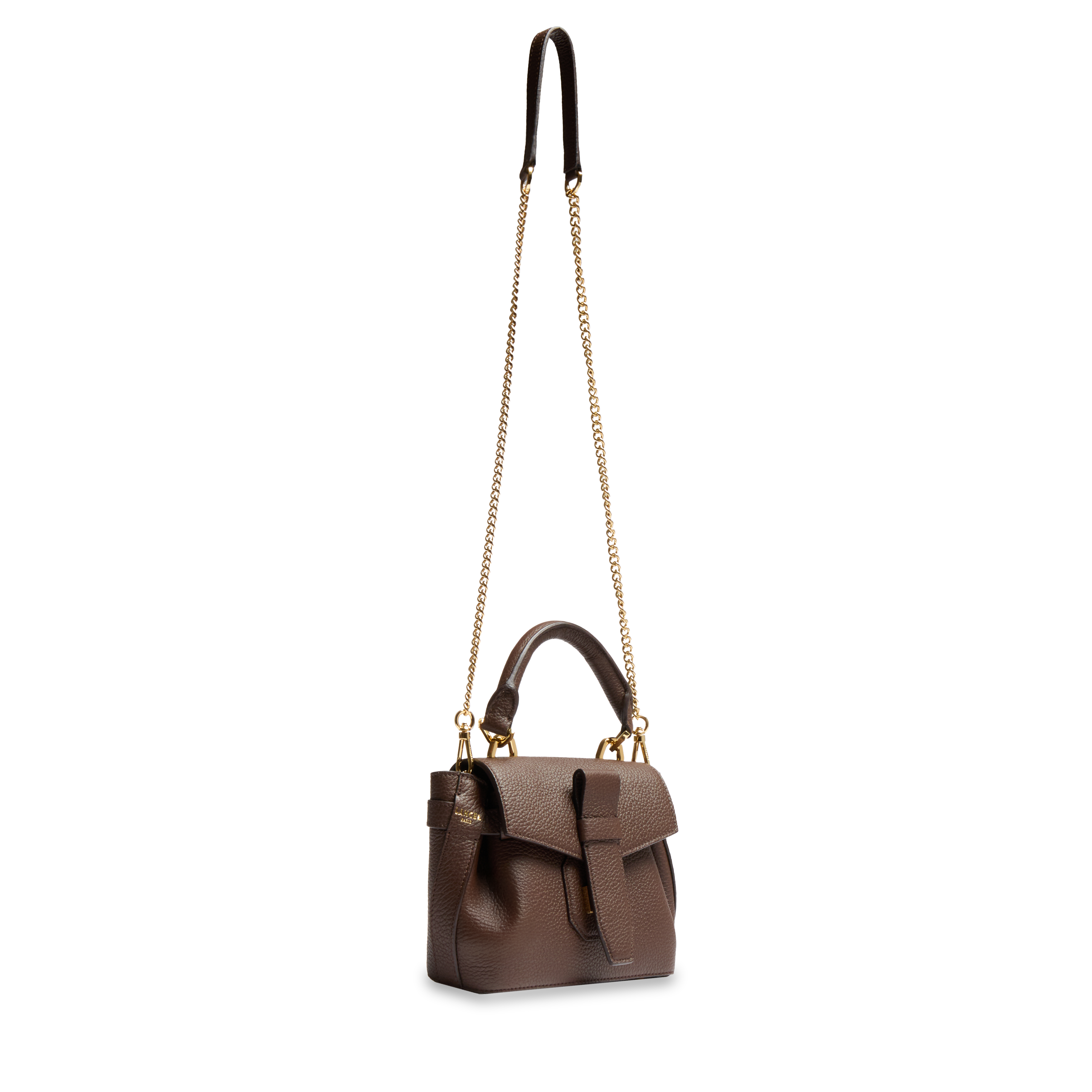 Mini top-handle bag charlie by lancel in leather LANCEL Brown