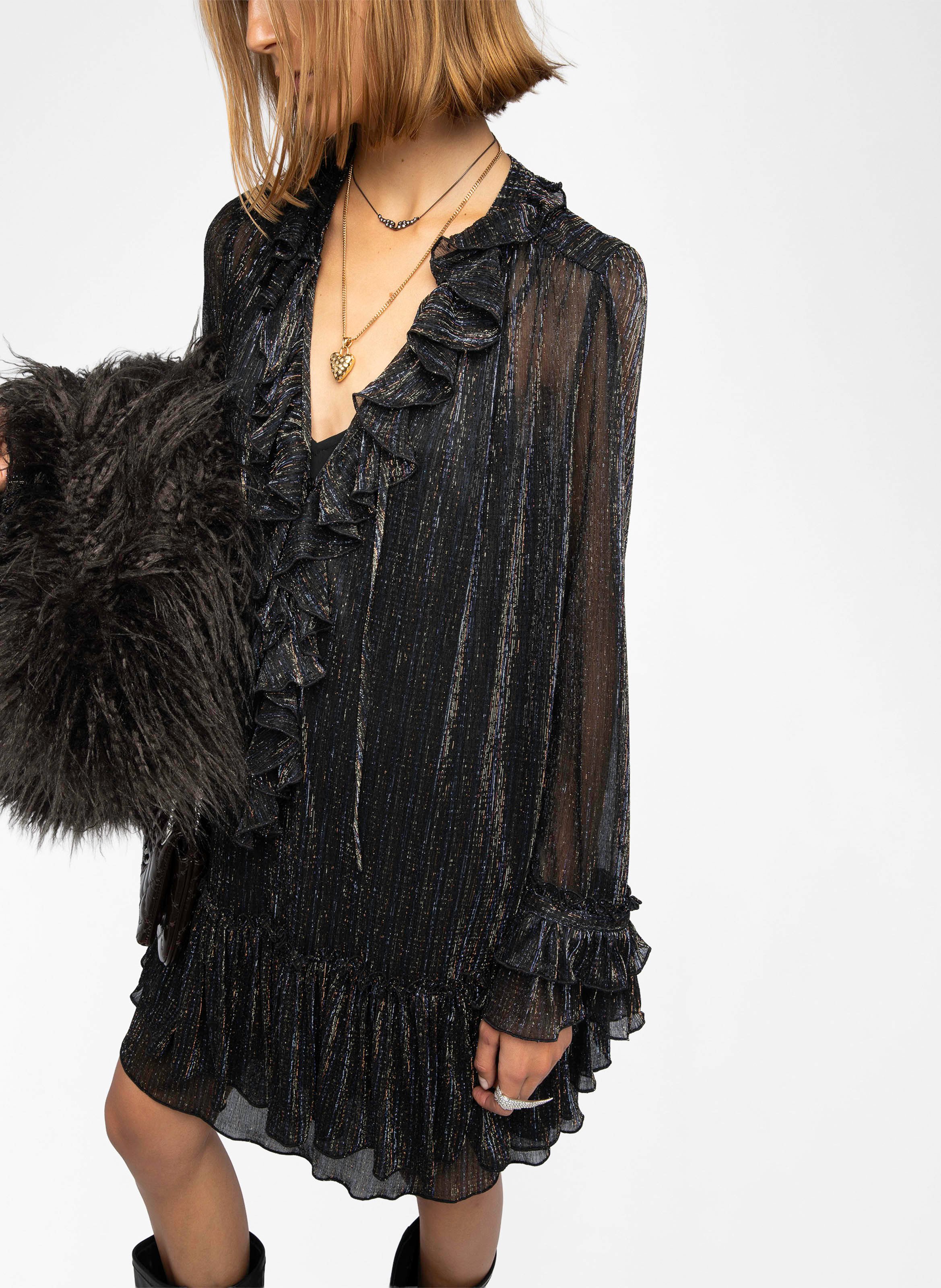 Robe courte droite col v ralice ZADIG&VOLTAIRE Noir