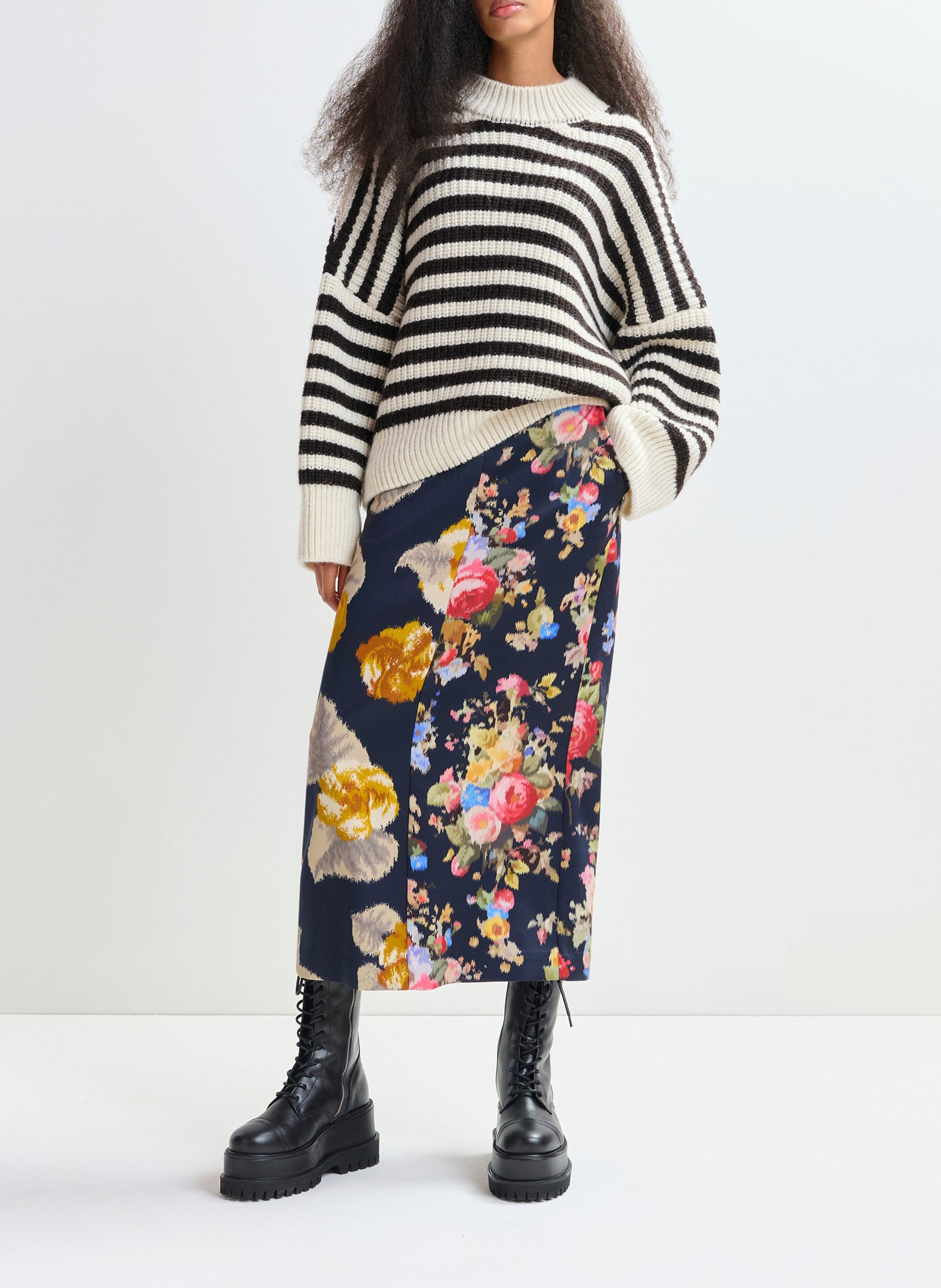 Jupe longue imprimée jonsea ESSENTIEL ANTWERP Bleu