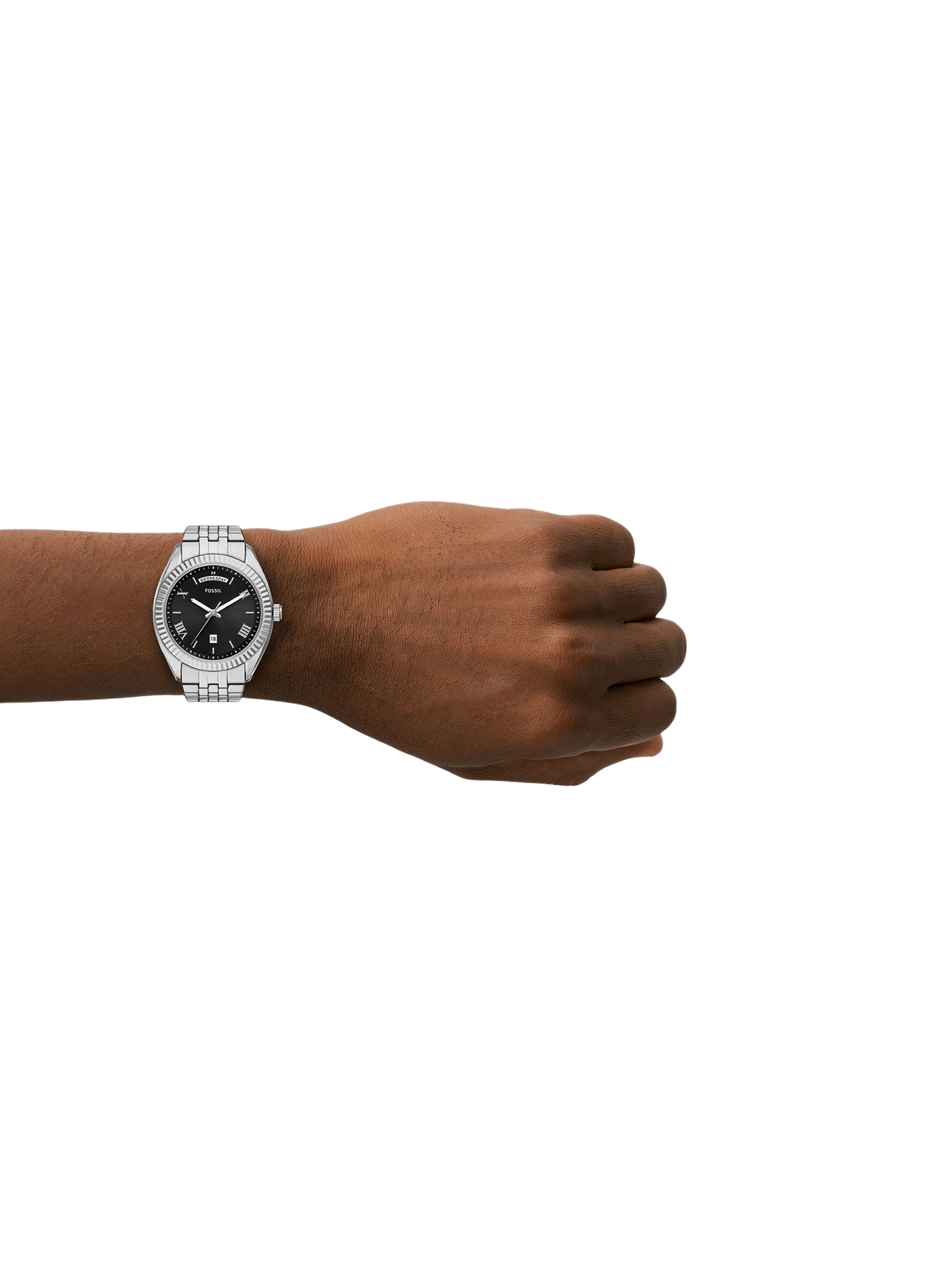 Montre Campbell en acier FOSSIL Noir