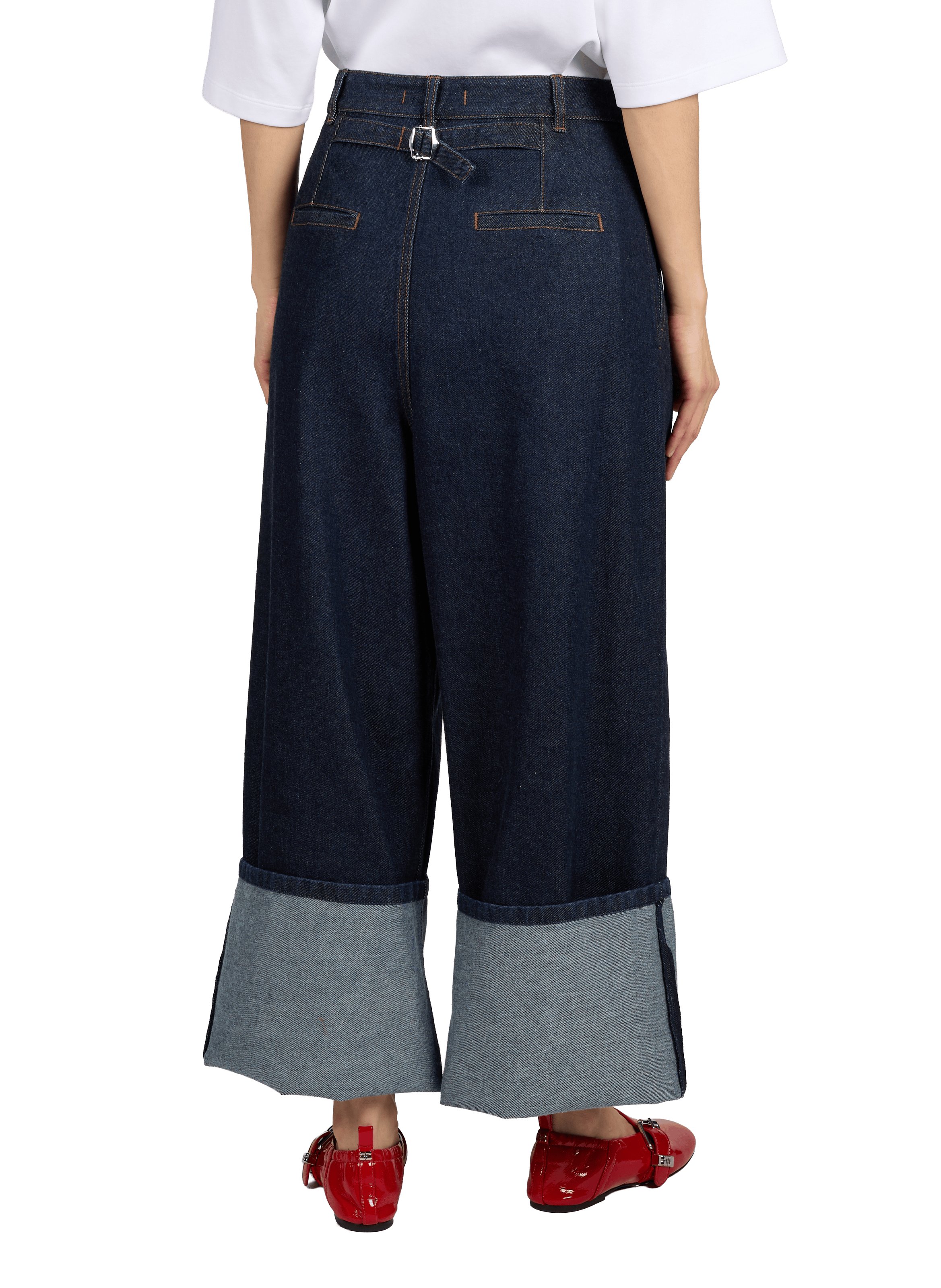 Wide cotton jeans TIBI Blue