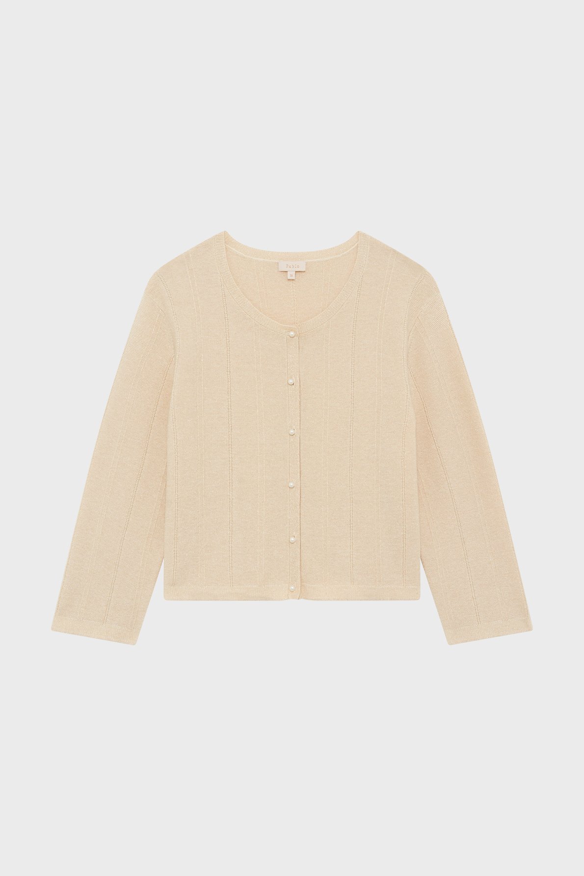 Gilet en coton et soie à lurex - loane PABLO Doré