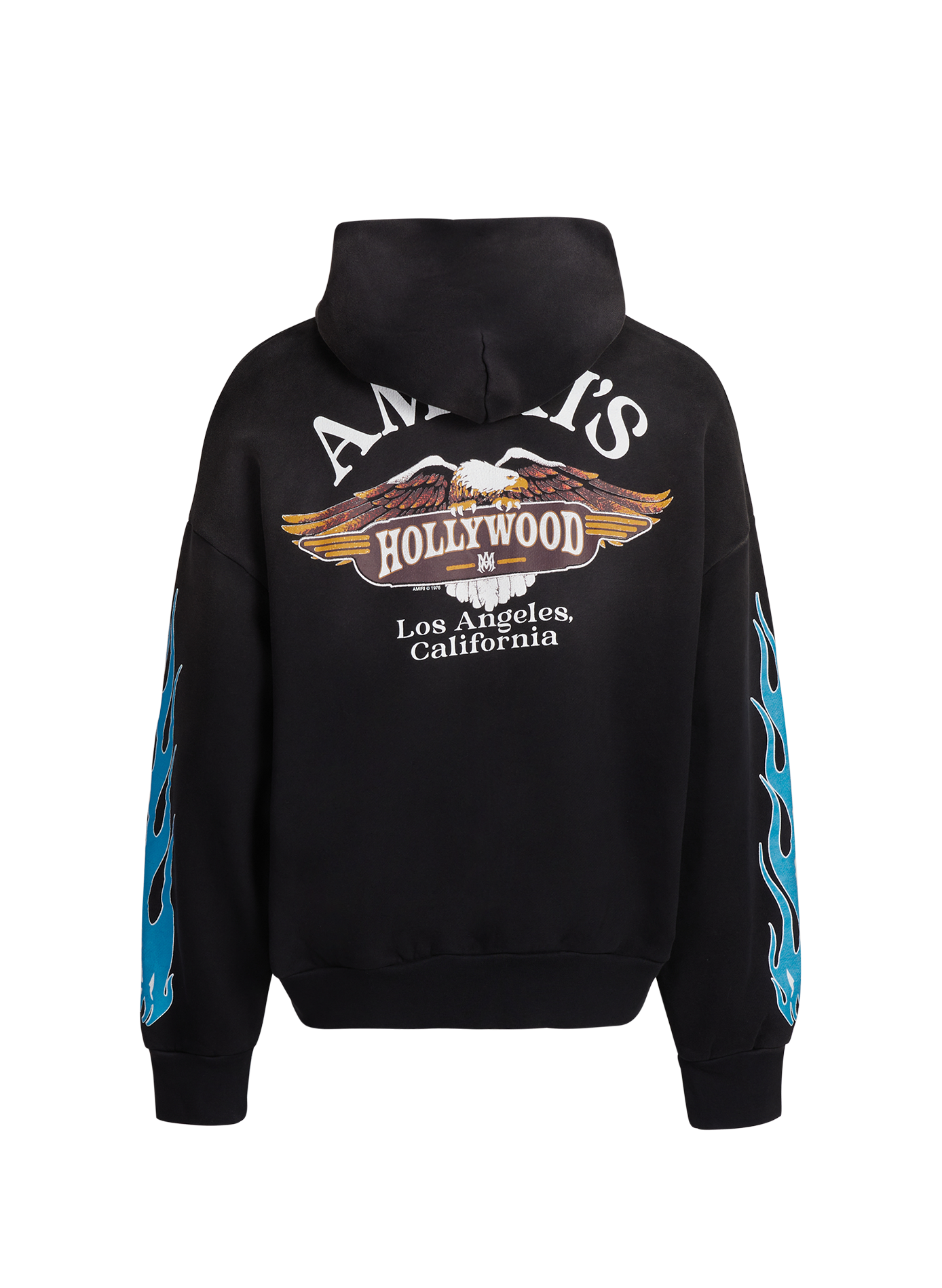 Oversized zip-up cotton hoodie with hood AMIRI Black