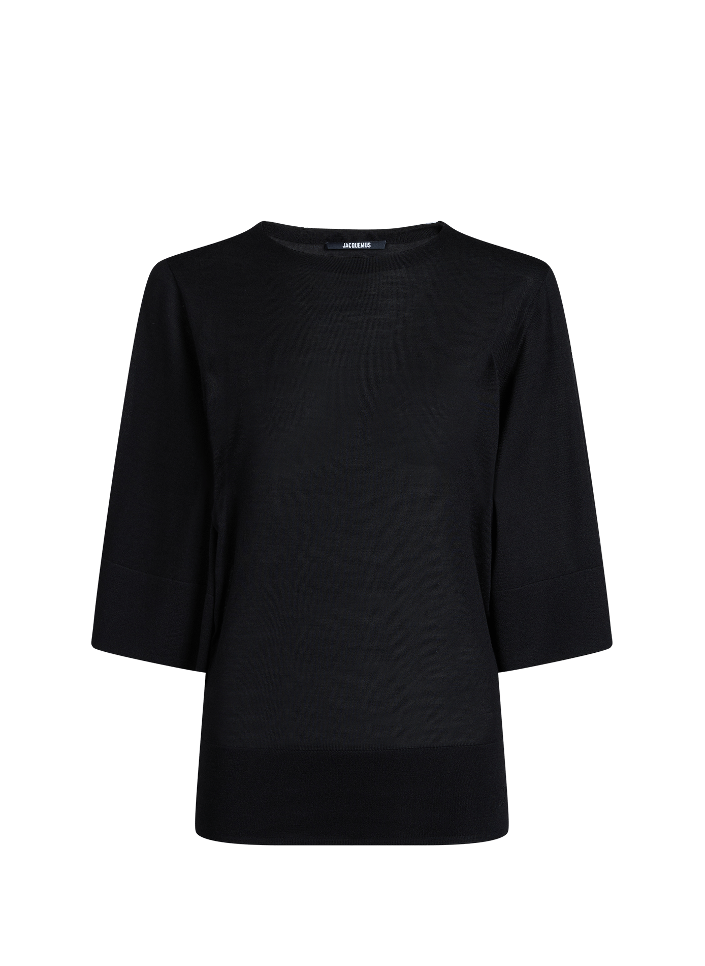 Top Mananco en laine vierge et soie JACQUEMUS Noir