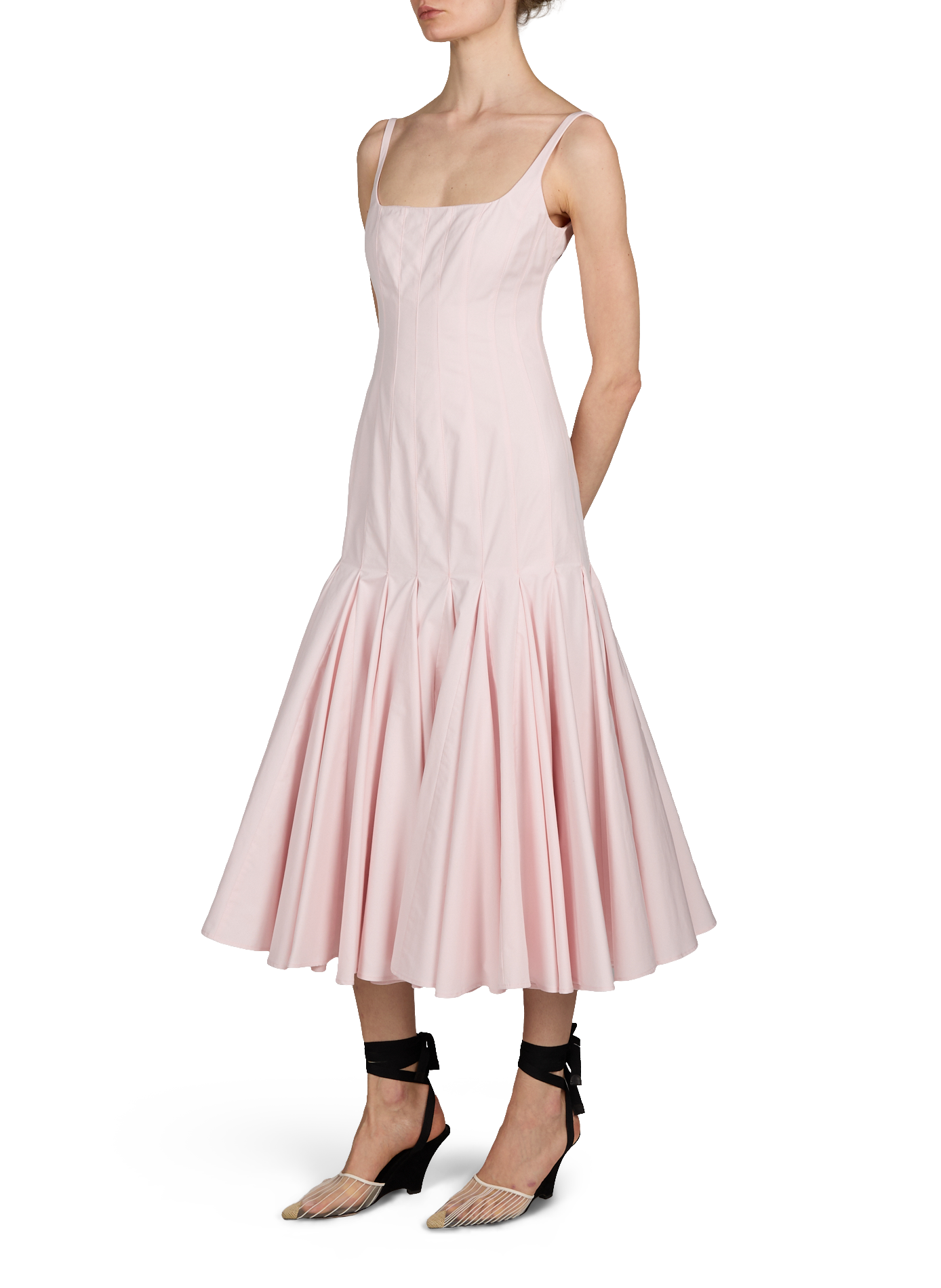 La Robe Agave evasée en coton mélangé JACQUEMUS Rose