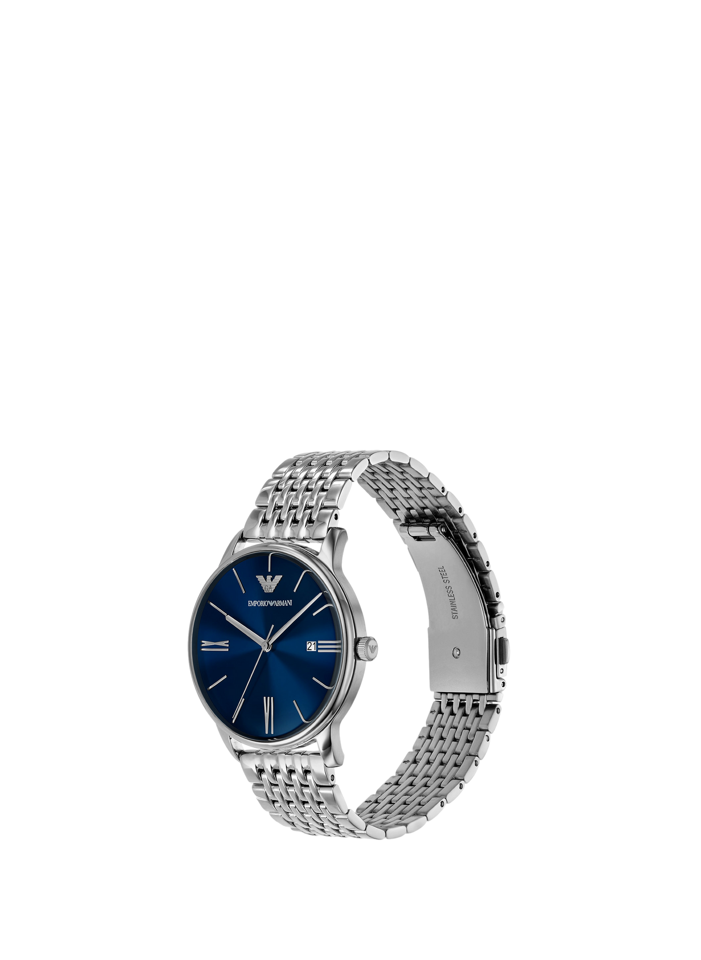 Montre quartz en acier inoxydable ARMANI MONTRES Bleu