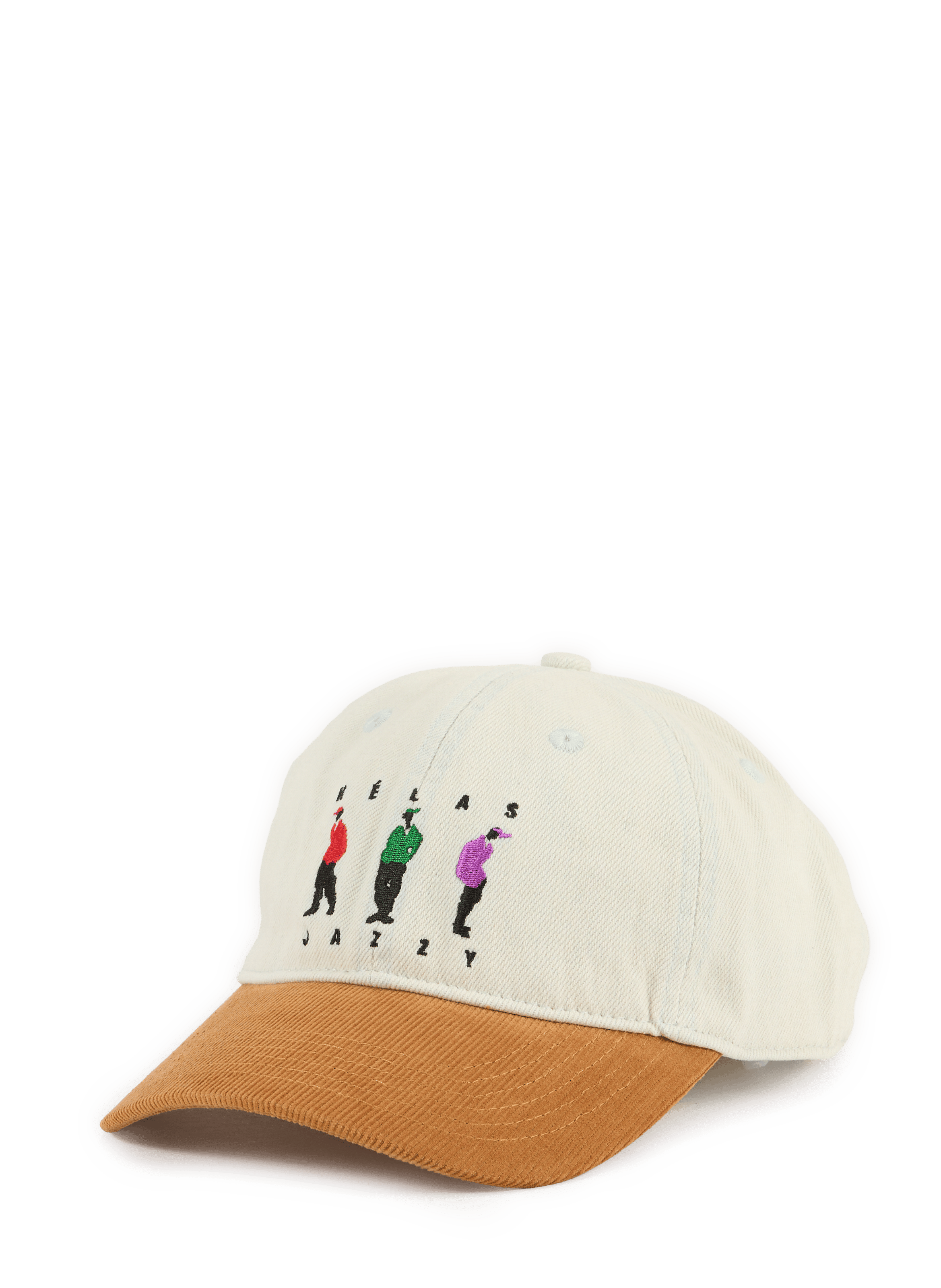 Cotton baseball cap with embroidered logo   Blue brown