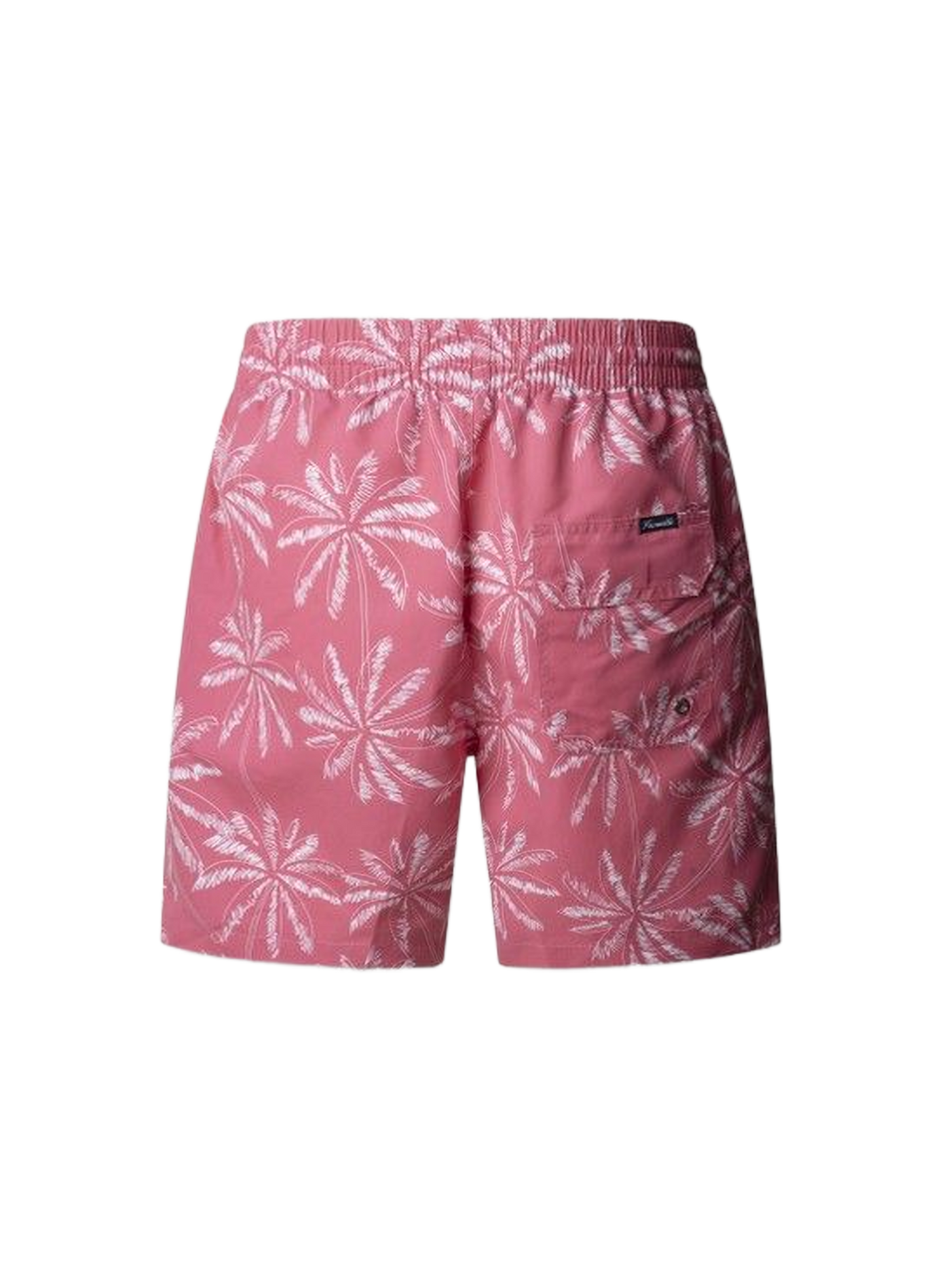 Short da mare con stampa palma e logo FACONNABLE Rosa