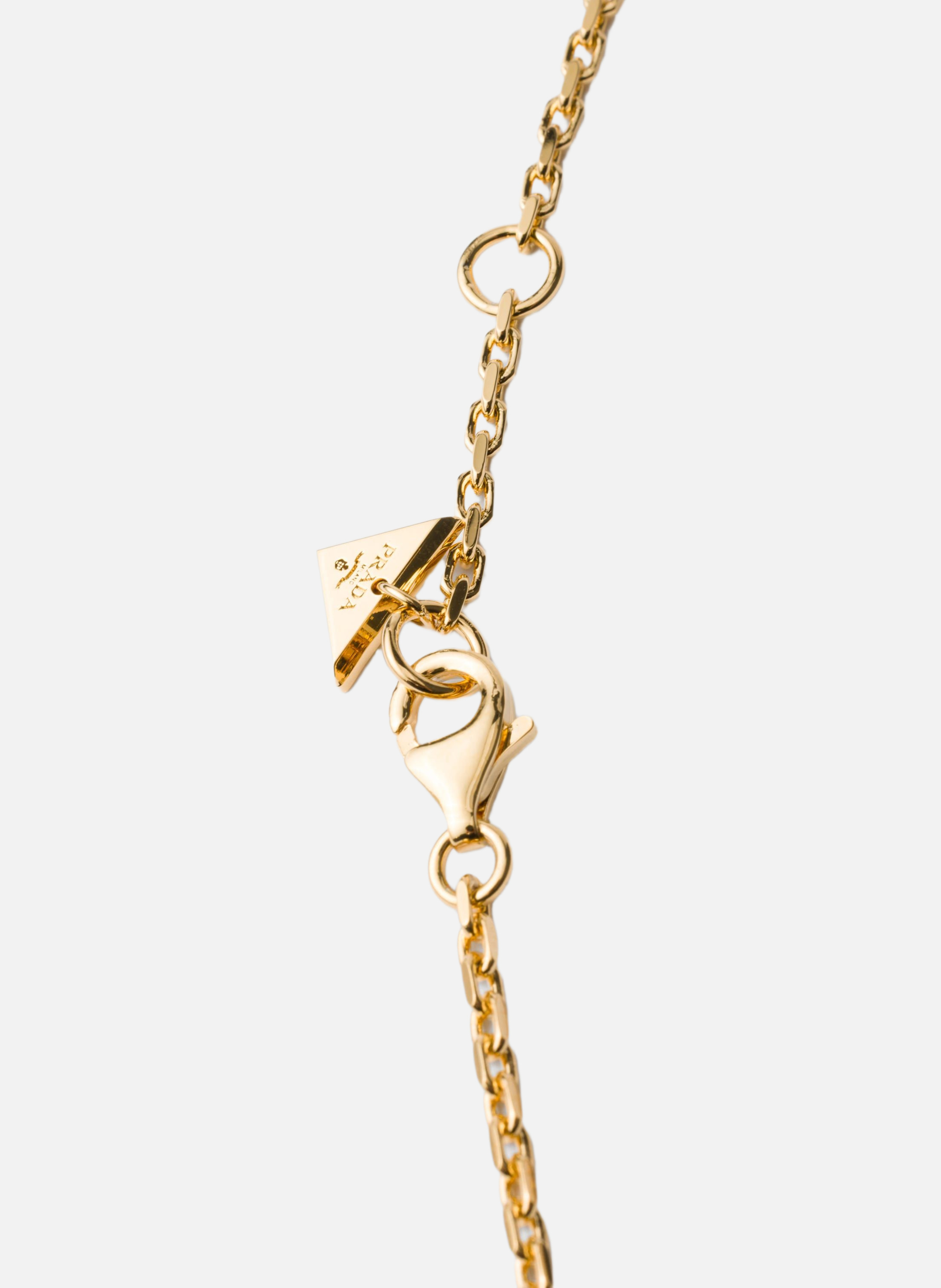 Collier en métal PRADA Argent