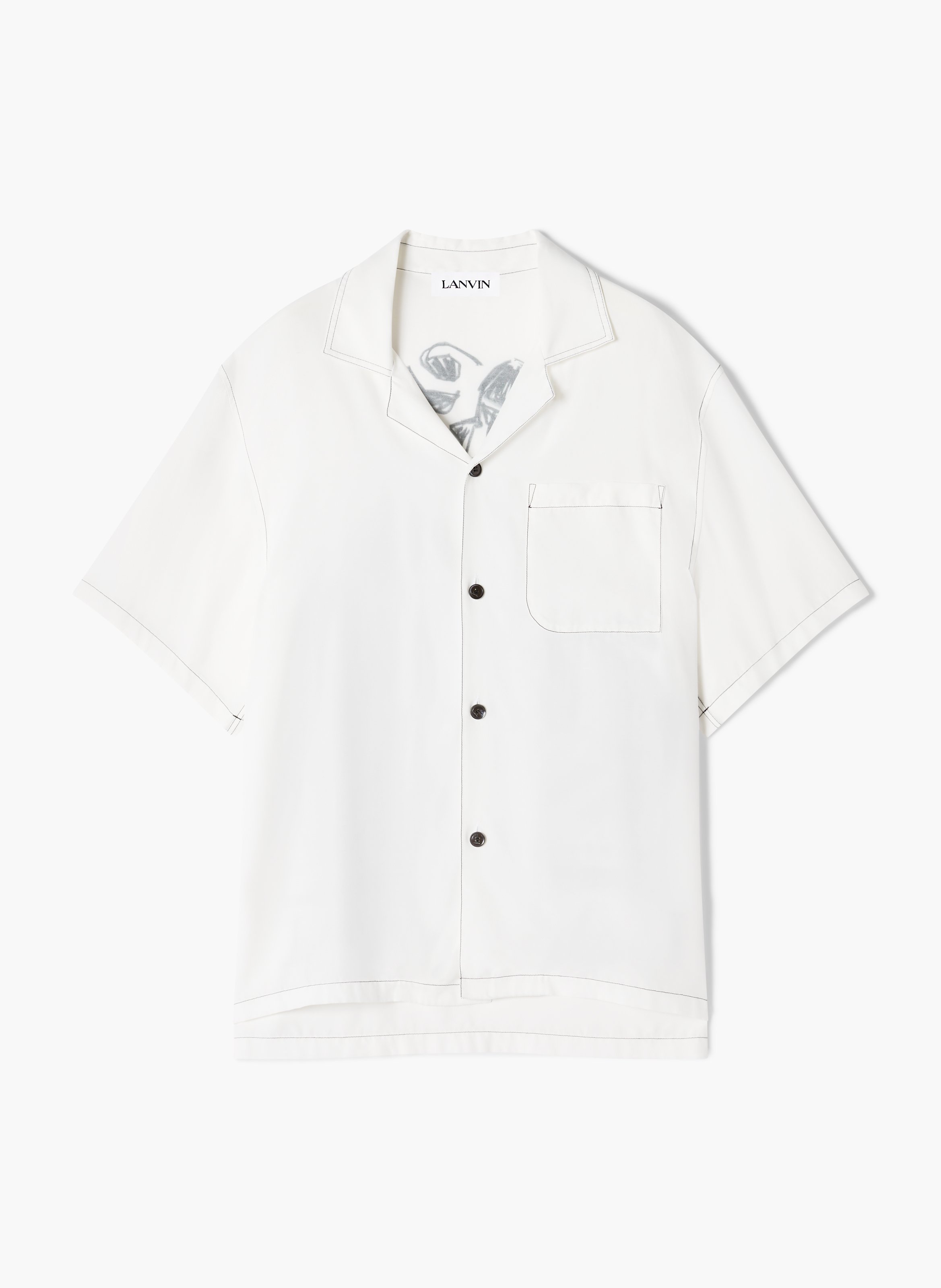 Chemise dos imprimé la mère et l'enfant LANVIN Blanc