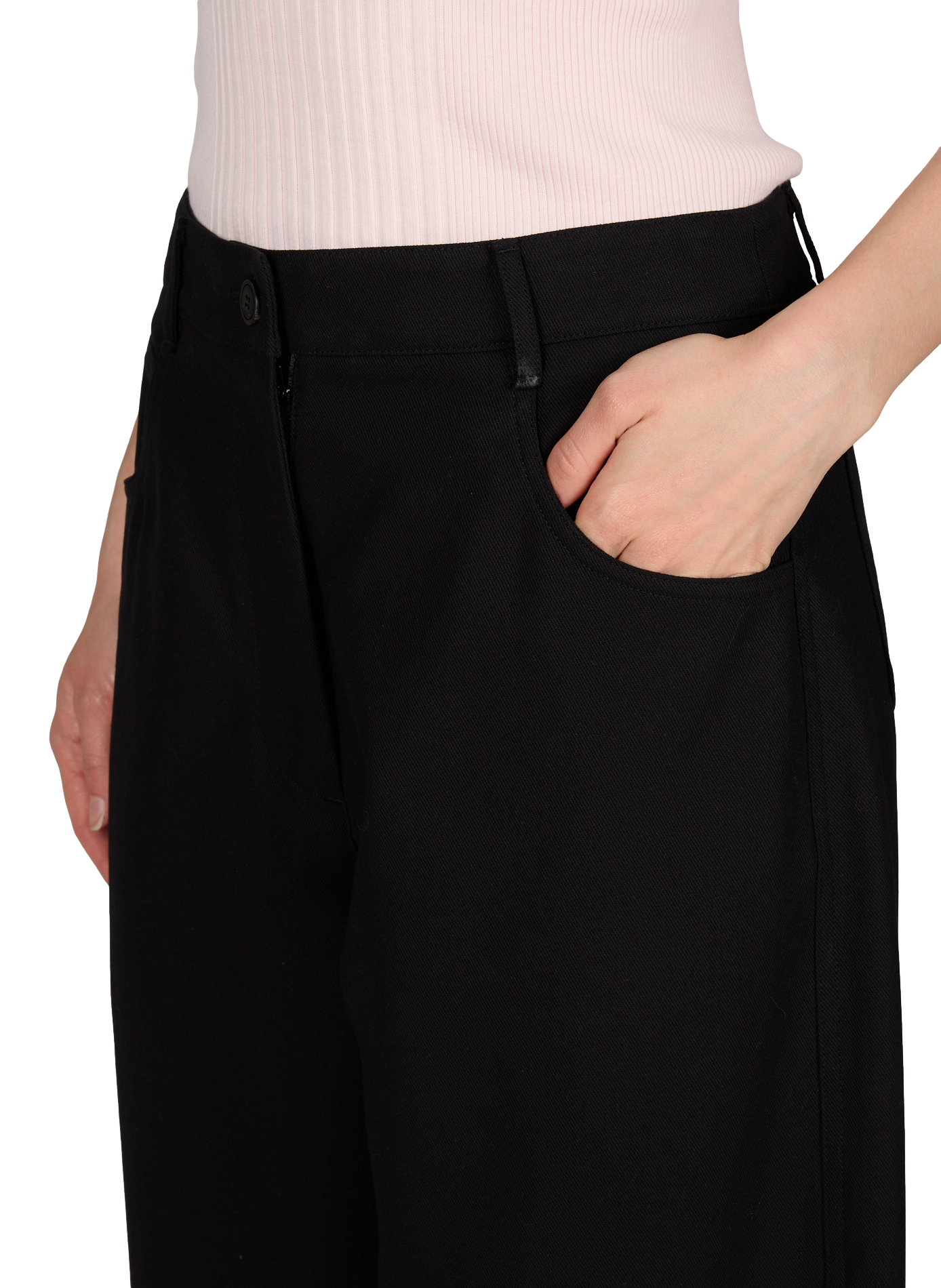 Solid color wide leg cotton trousers LE 17 SEPTEMBRE Black