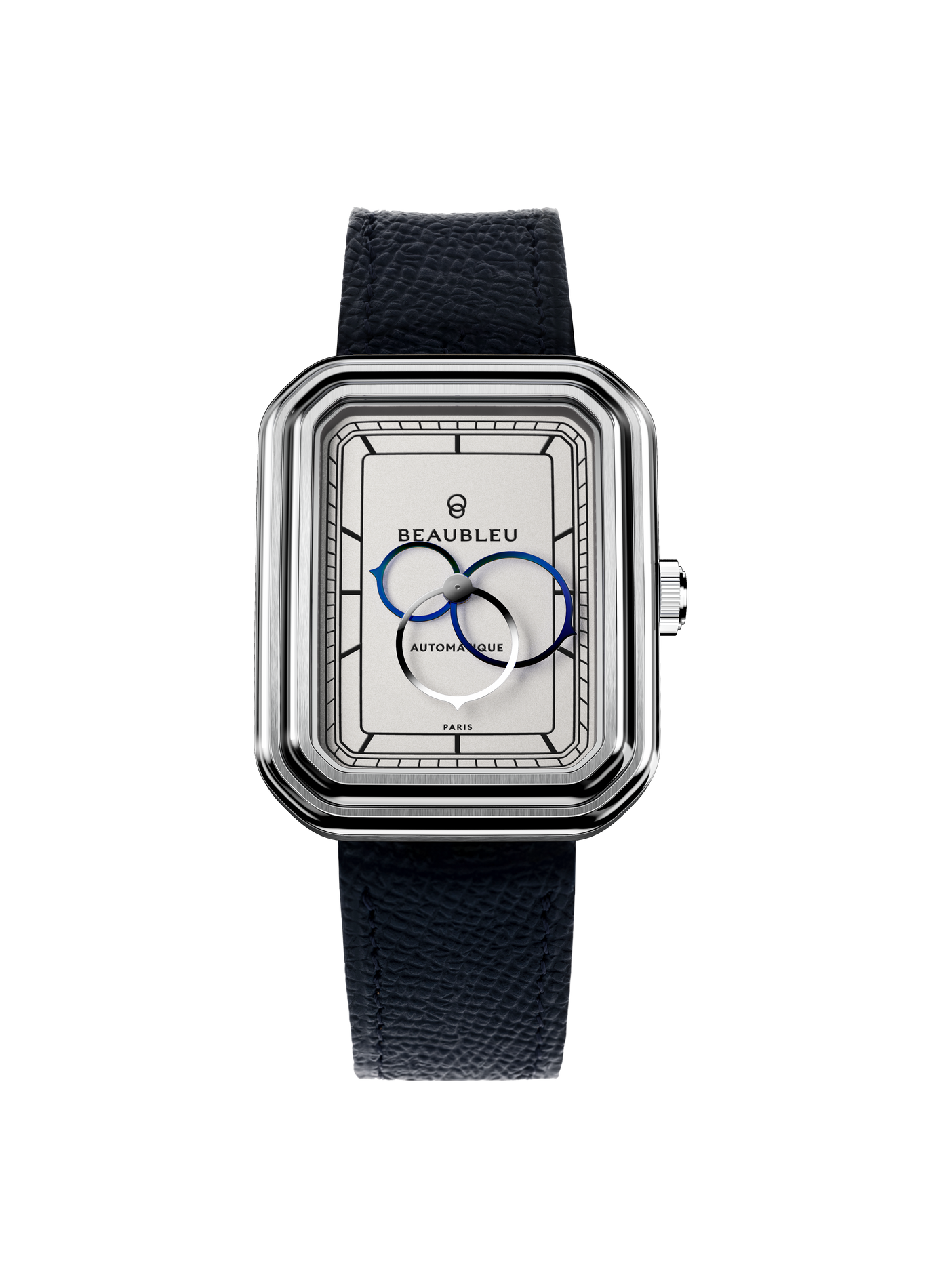 Montre automatique Ecce Figura Alba en cuir BEAUBLEU Argent
