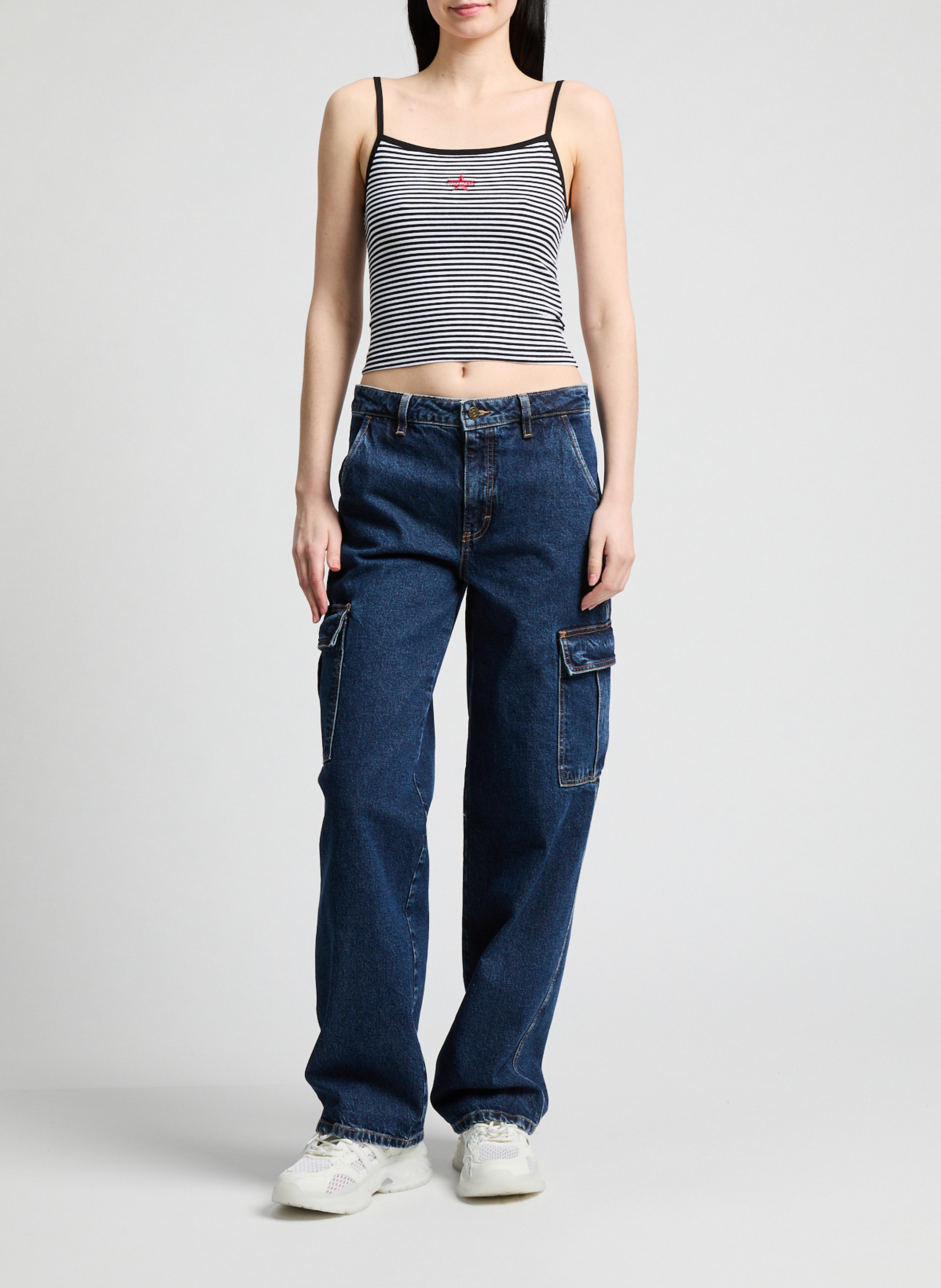 Weite G10 Cargo-Jeans GUESS Blau