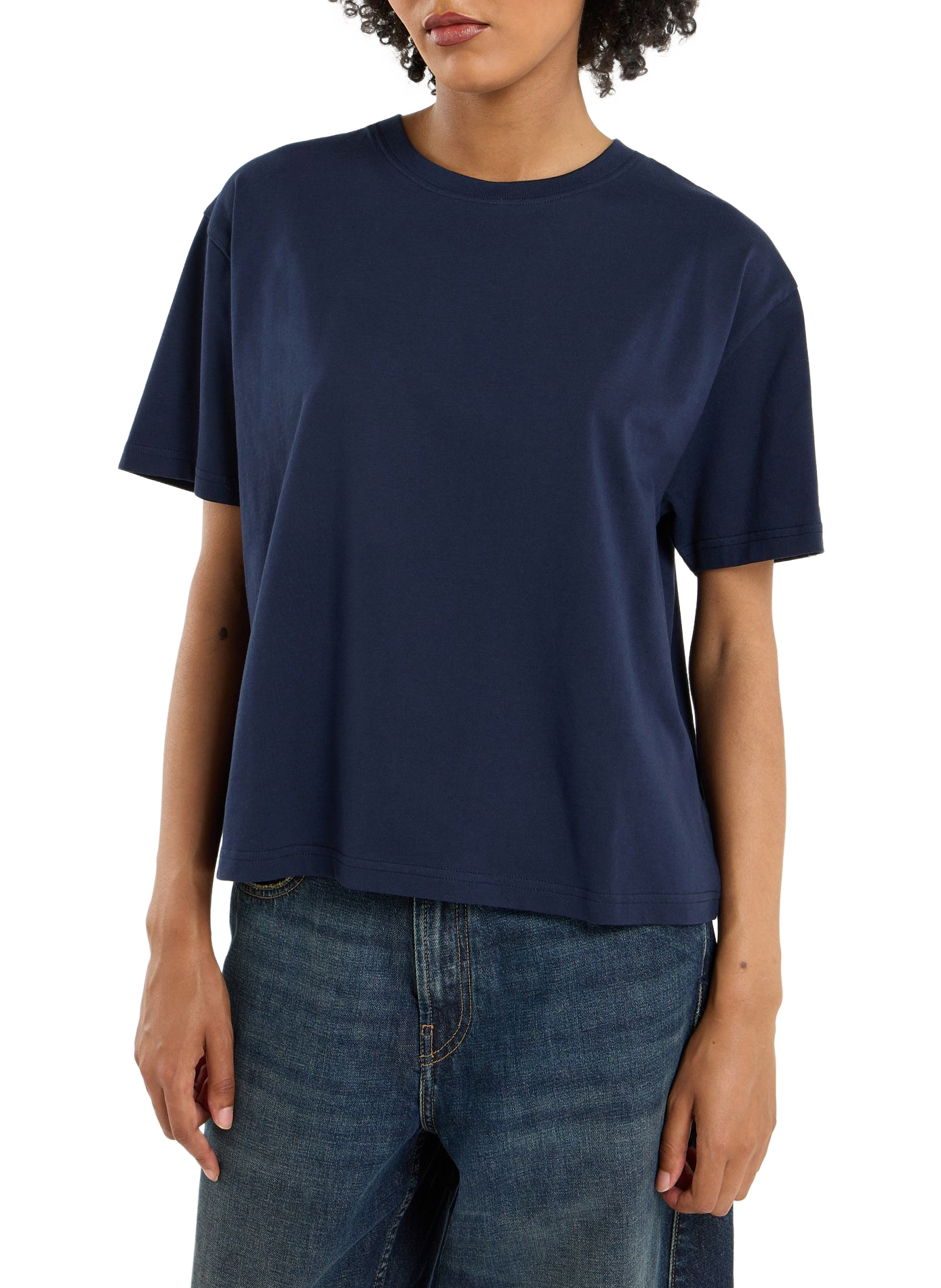 Baumwoll-T-Shirt SAISON 1865 Blau