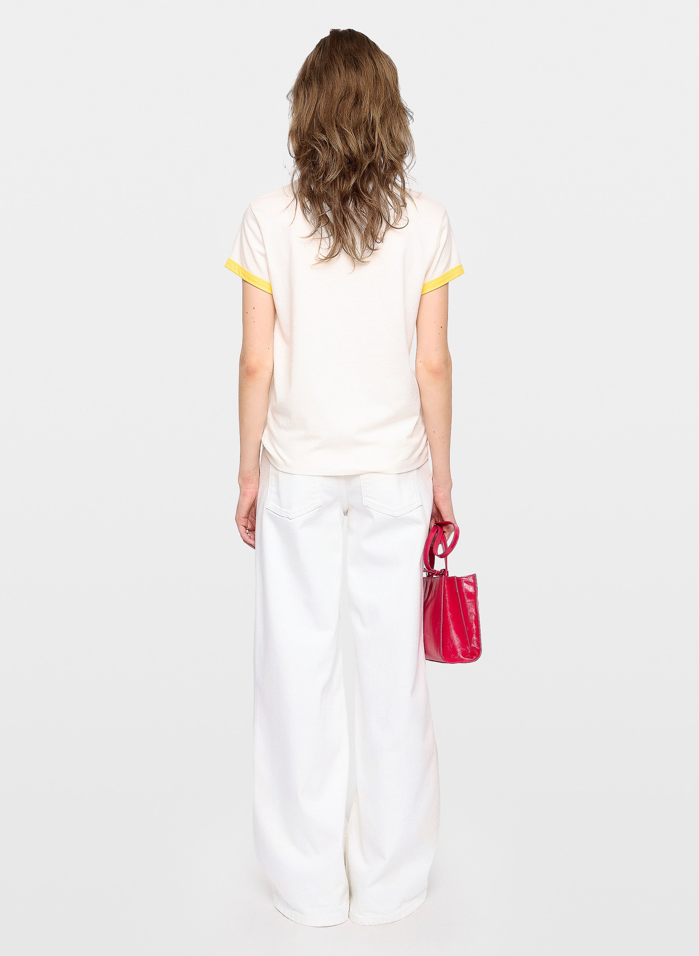 Tee-shirt col rond en coton bio walk ZADIG&VOLTAIRE Blanc