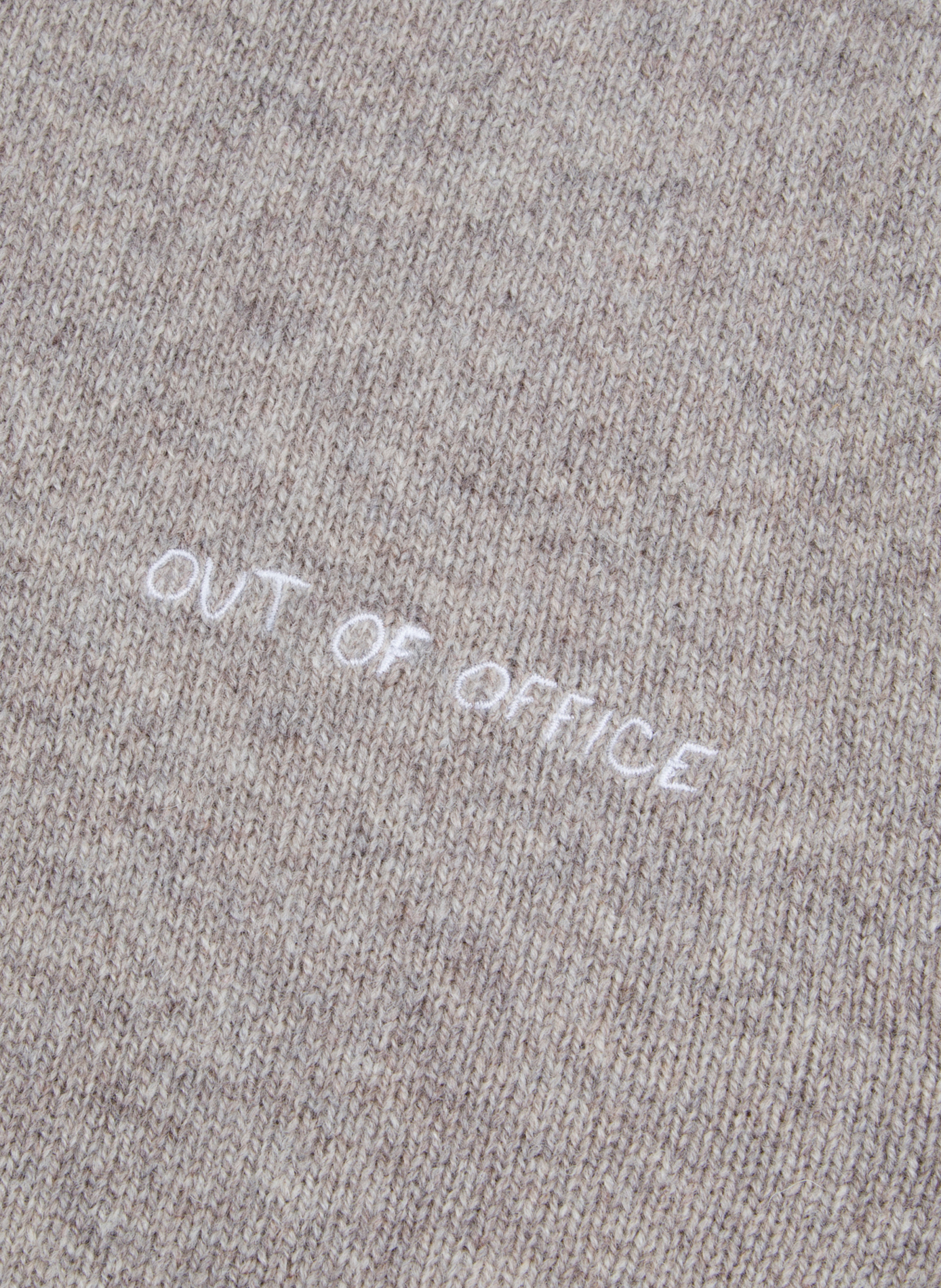 Pull oversize col rond en laine MAISON LABICHE Beige