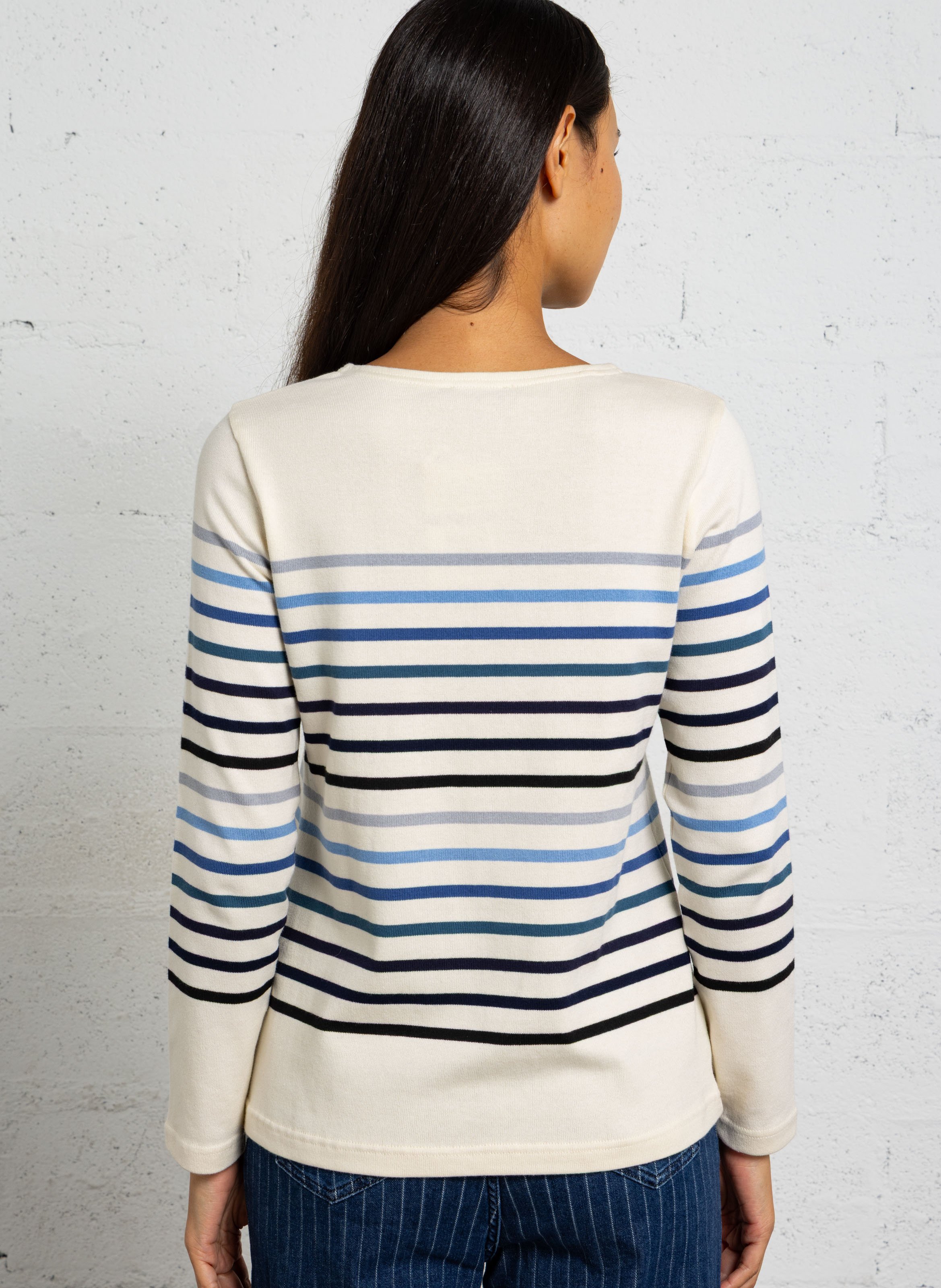 Marinière col rond en coton ARMOR-LUX Beige