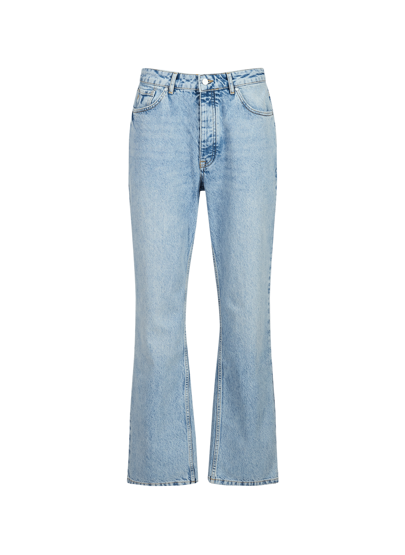 Rechte blauwe jeans van katoen REPRESENT Blauw