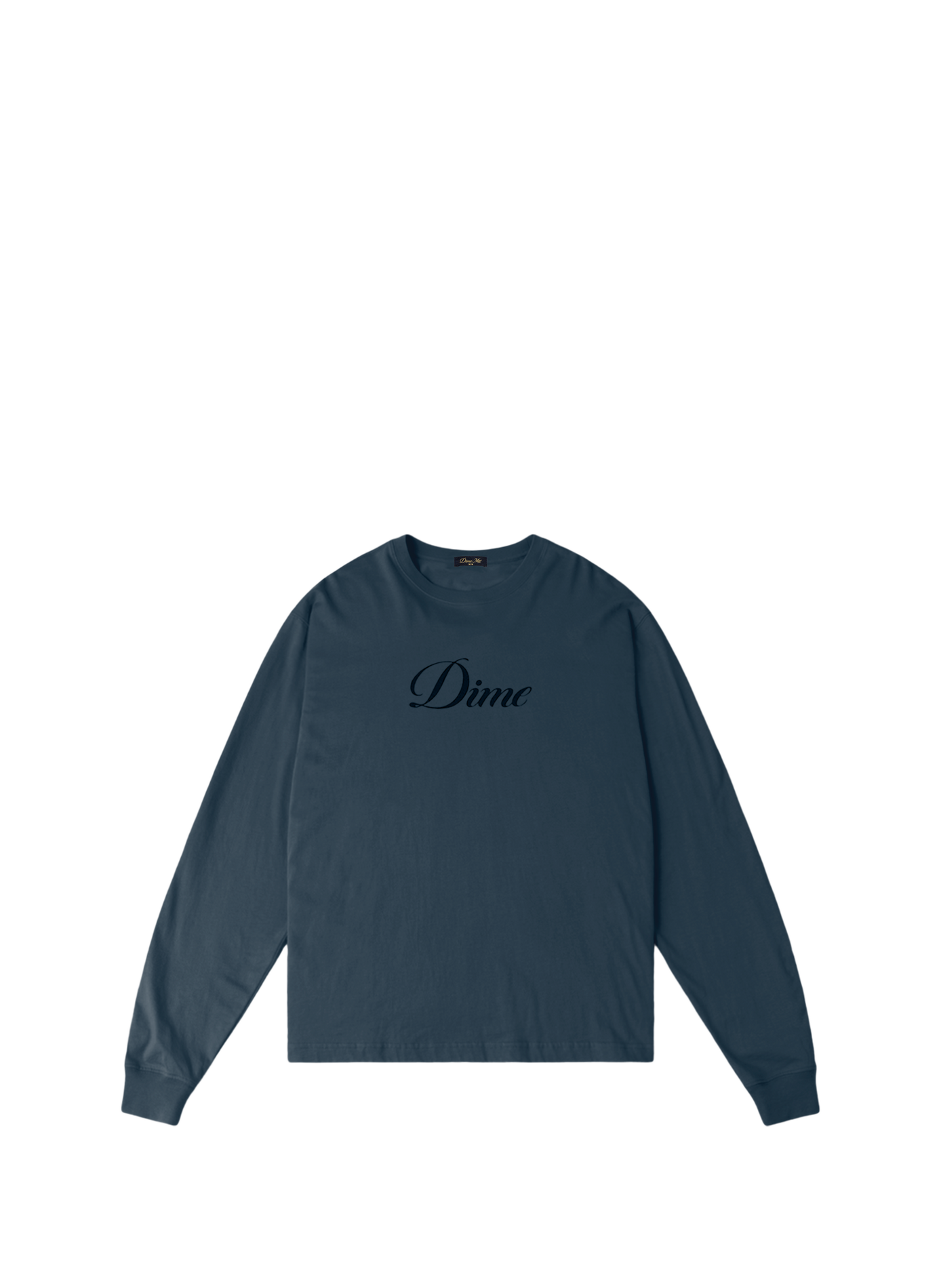 Straight logo cotton sweater DIME Blue