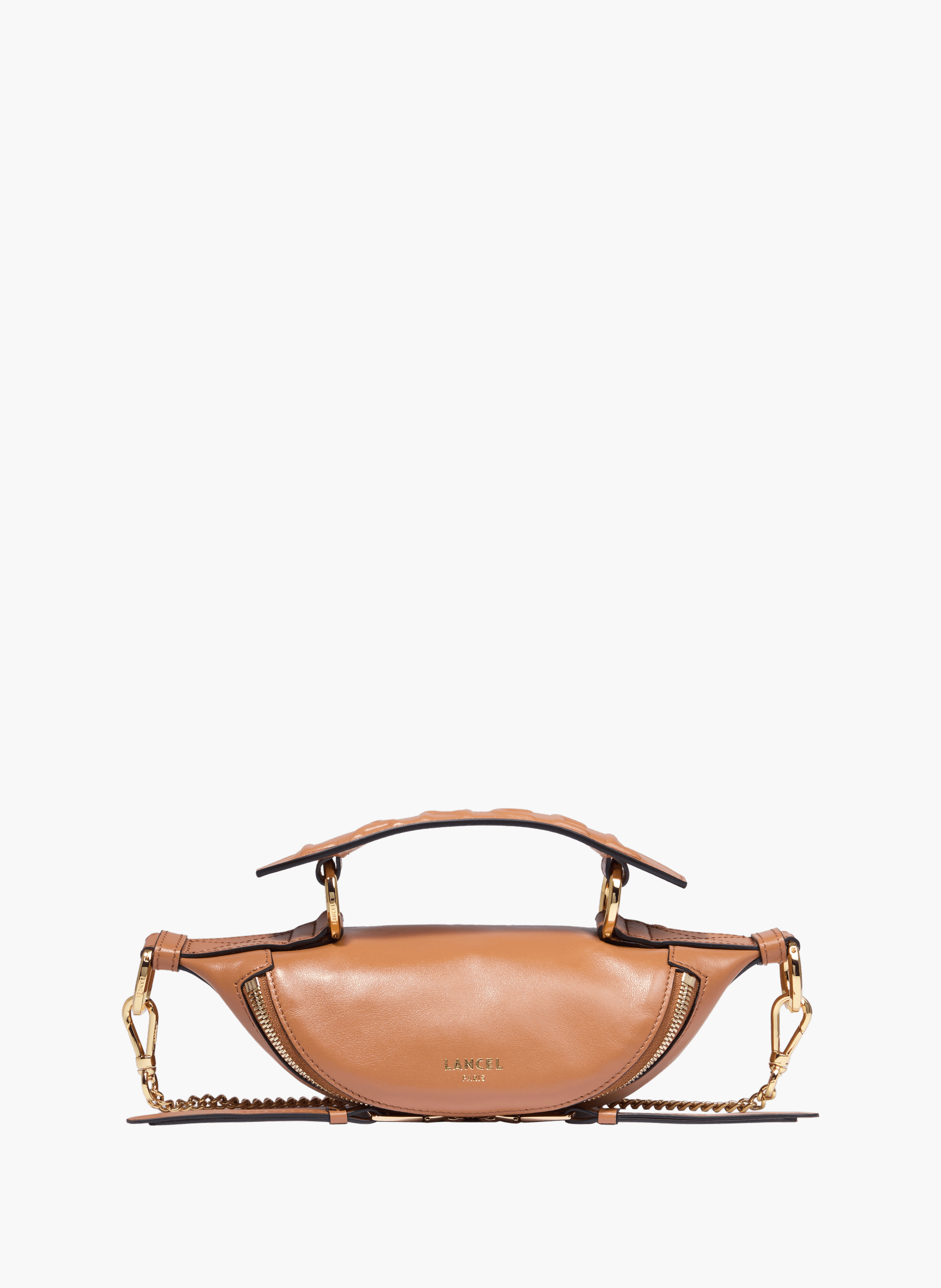 Mini sac porté croisé origami de lancel en cuir LANCEL Marron