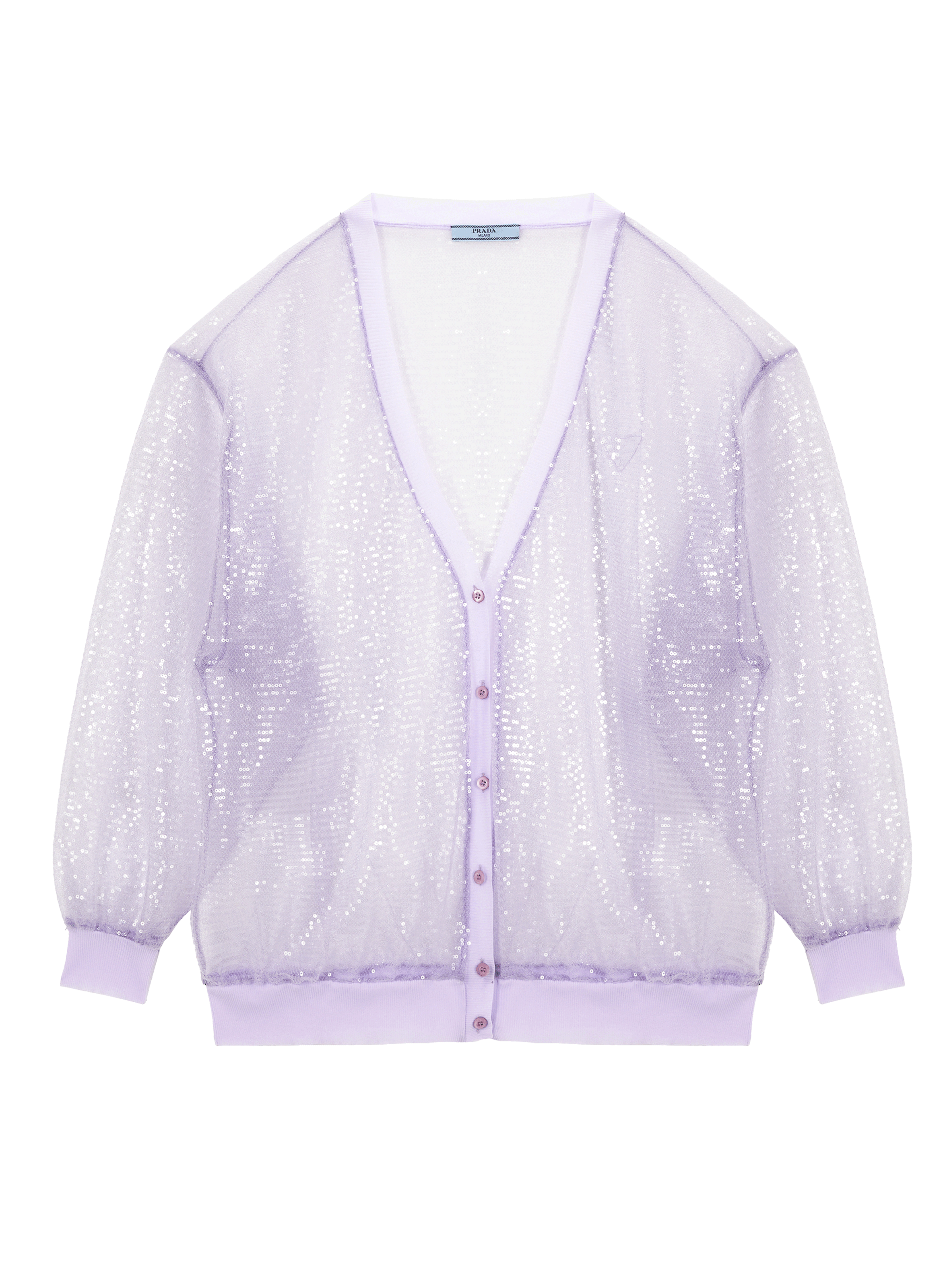 PRADA Cardigan en sequins Violet
