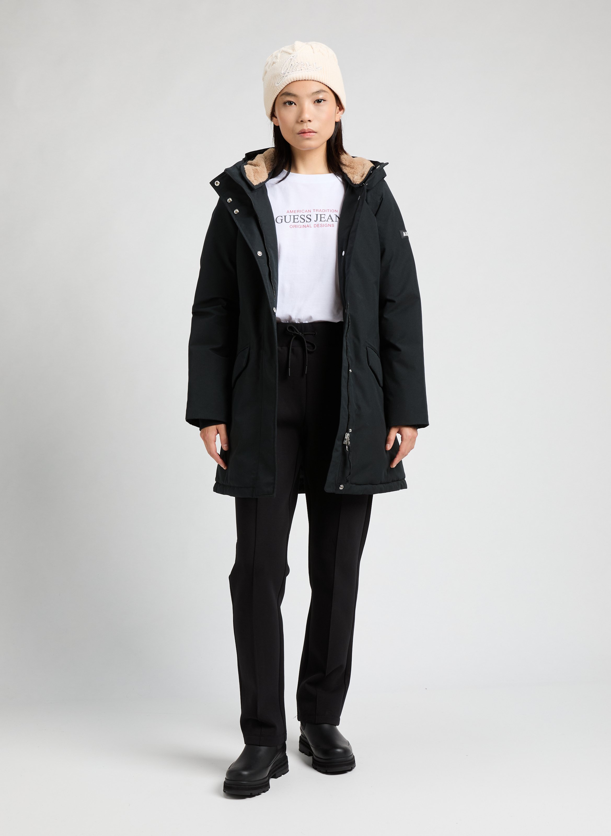 Parka mi-longue AIGLE Noir