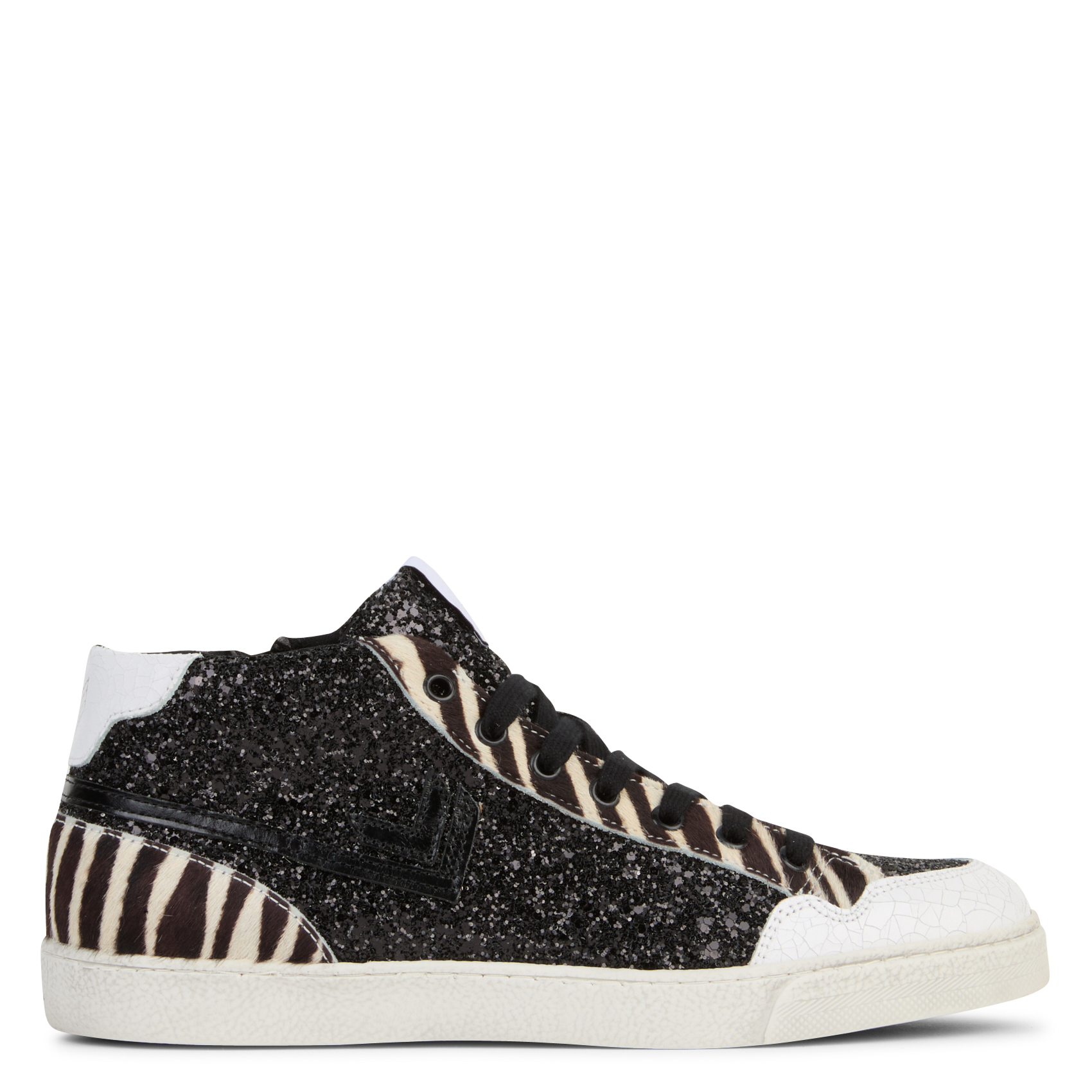 Baskets mi-hautes en cuir IKKS Noir