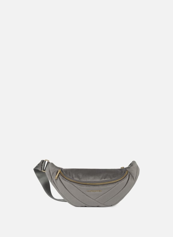 Sac banane - velvet matelassé Gris by LANCASTER LANCASTER Sac banane - velvet matelassé Gris