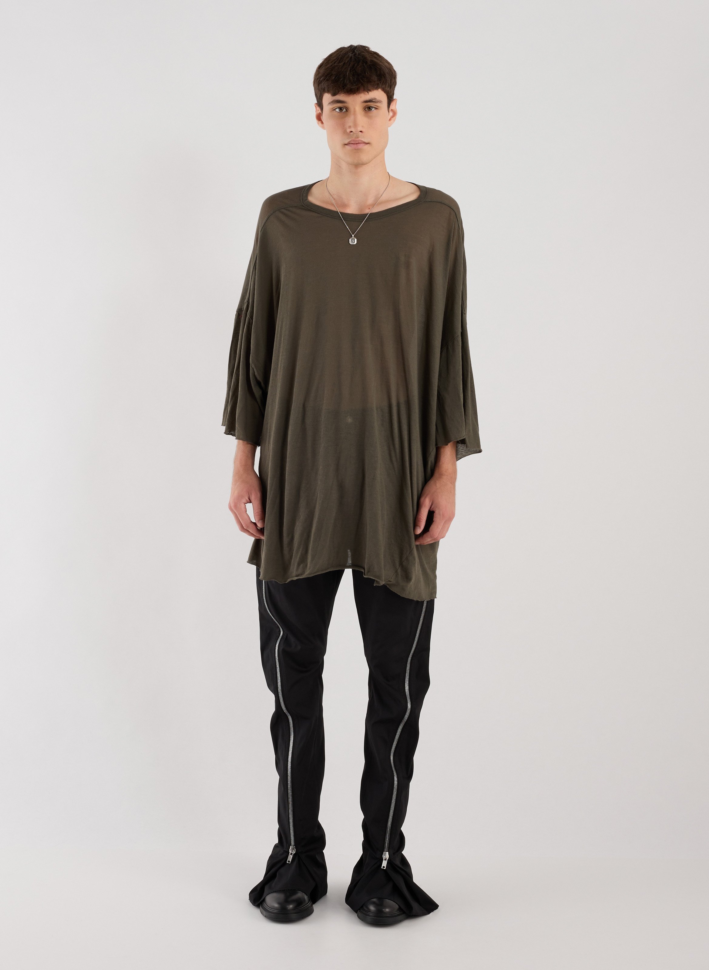 Loose cotton T-shirt RICK OWENS Green