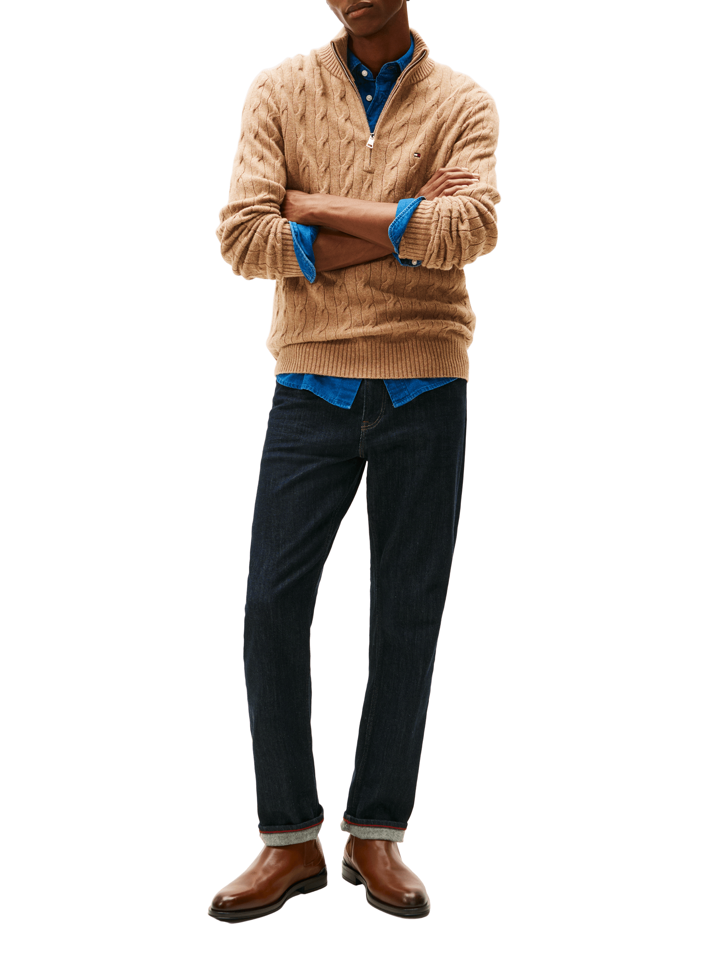 Leather Chelsea boots TOMMY HILFIGER Brown