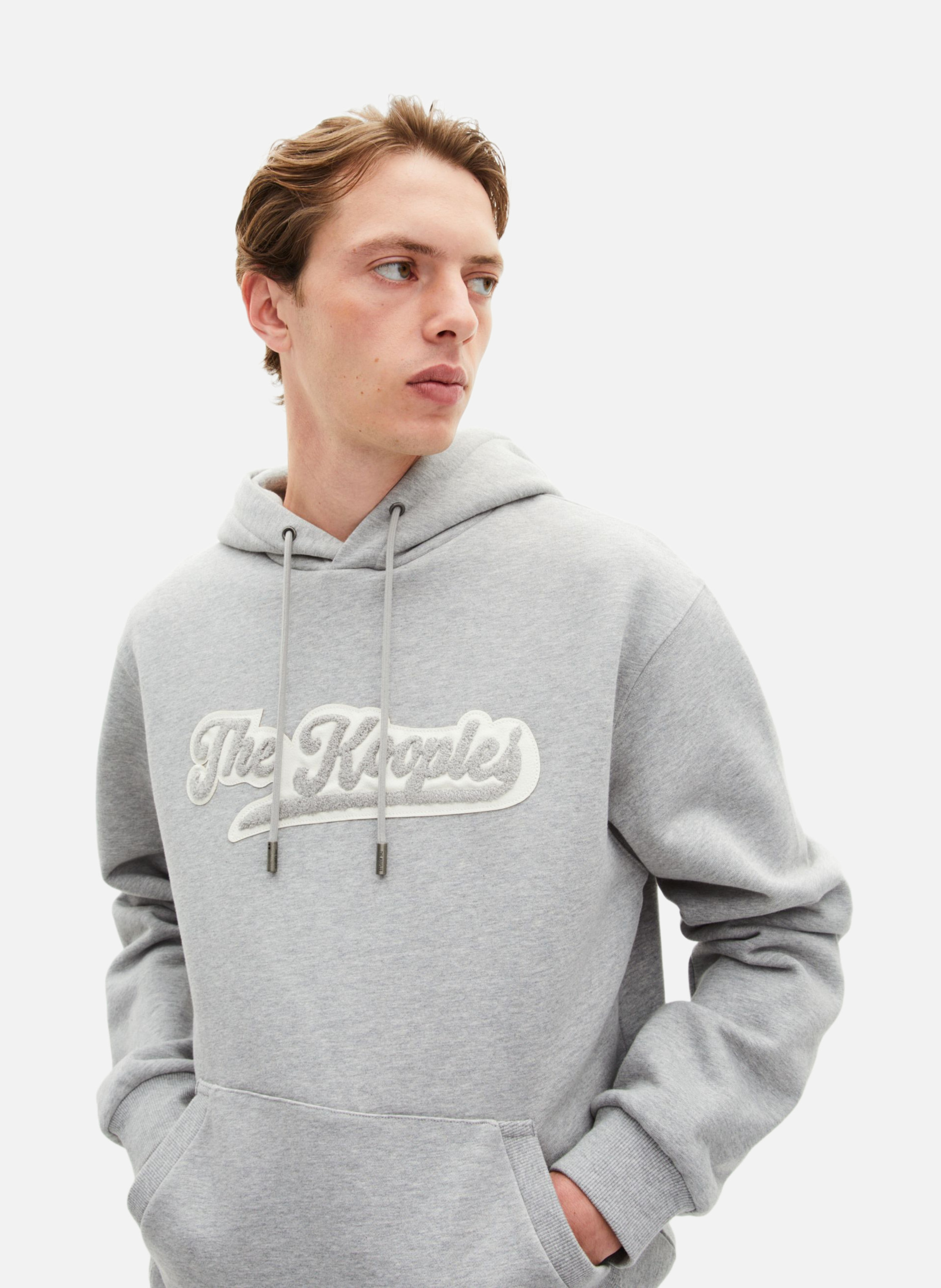 Sweatshirt à capuche avec patch THE KOOPLES Gris
