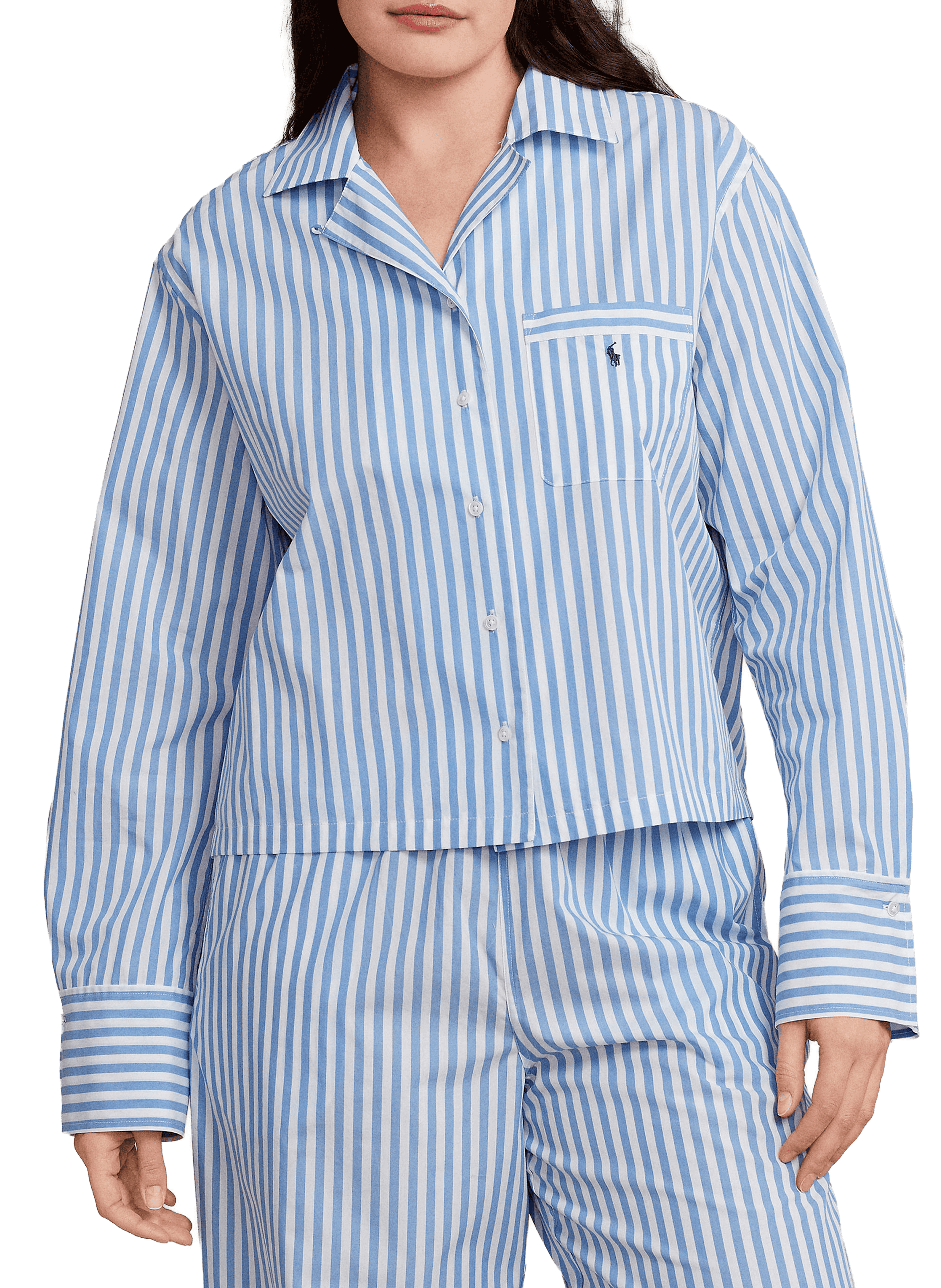 Ensemble de pyjama à rayures en coton POLO RALPH LAUREN Bleu