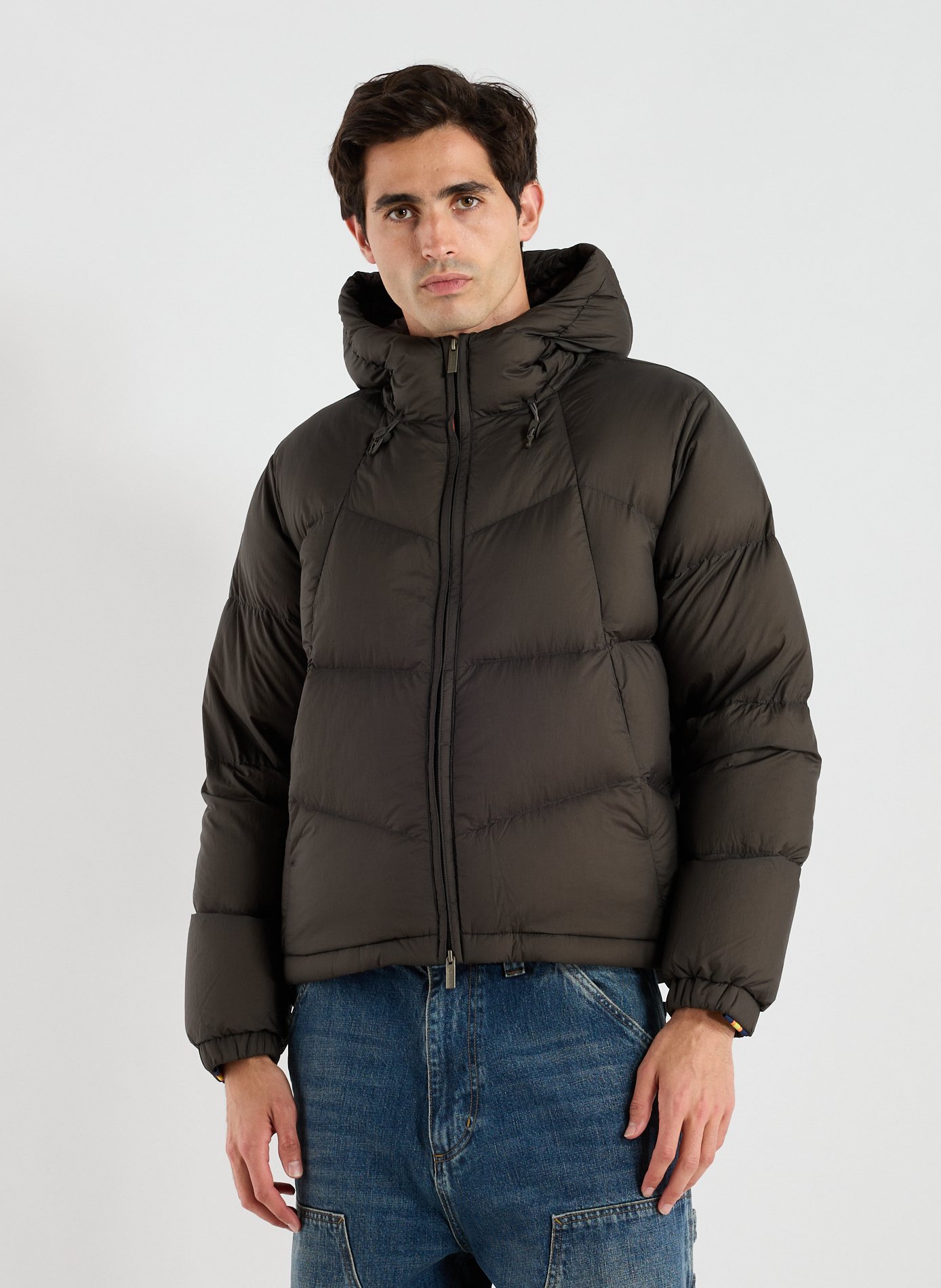 K-WAY Doudoune matelassée à capuche Khaki