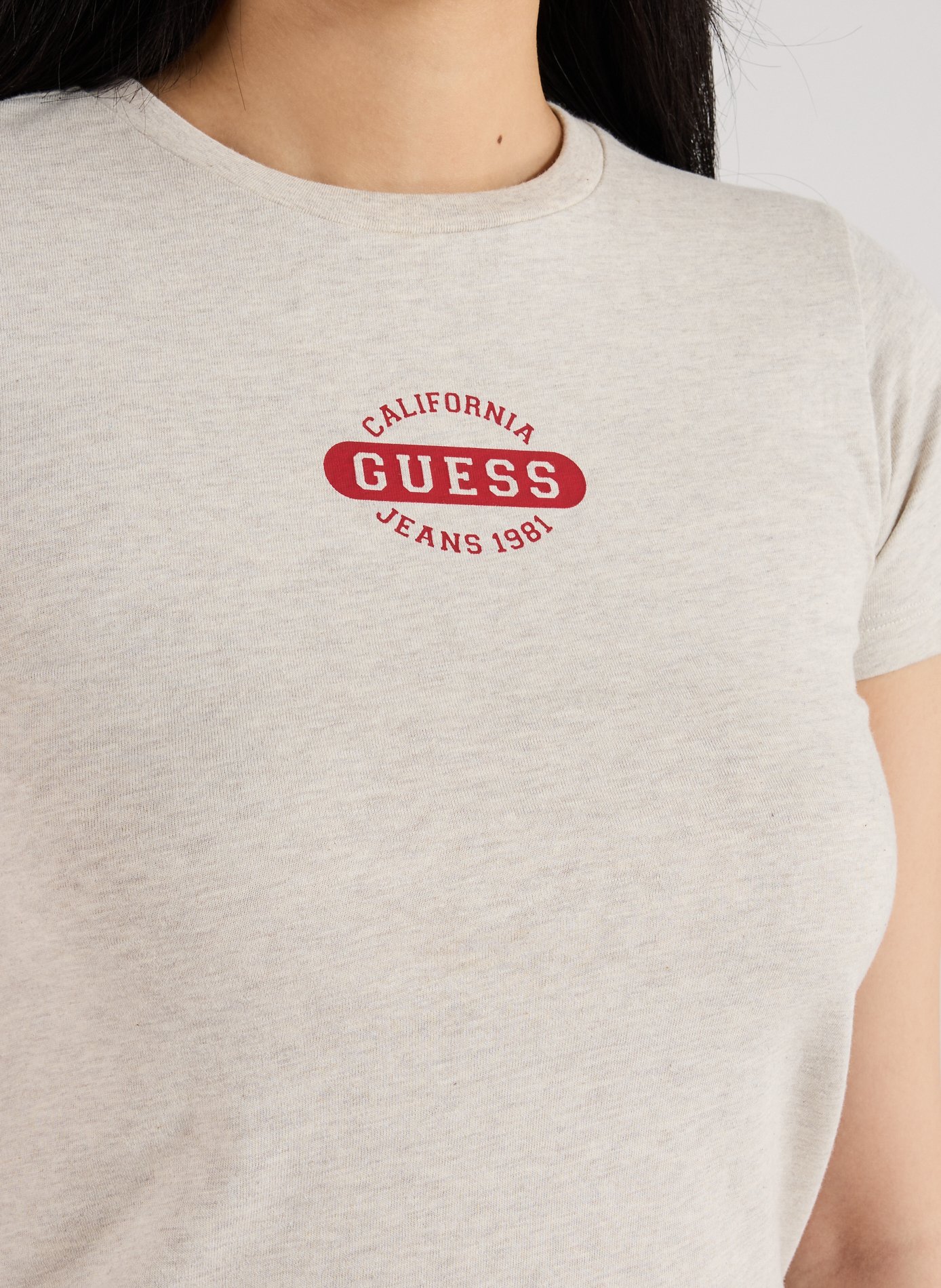 Cotton round-neck T-shirt GUESS Grey