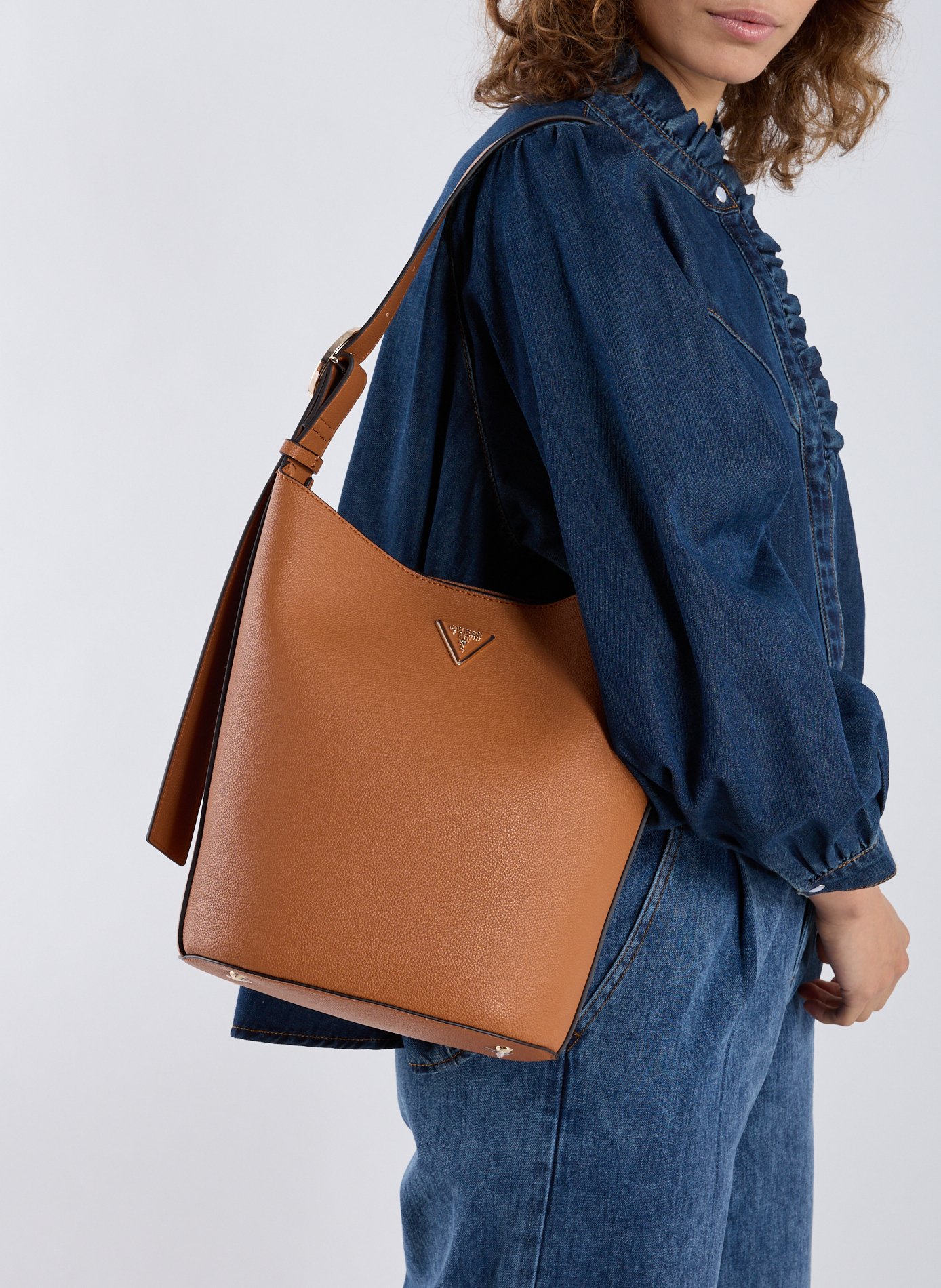 Sac sceau uni GUESS Marron